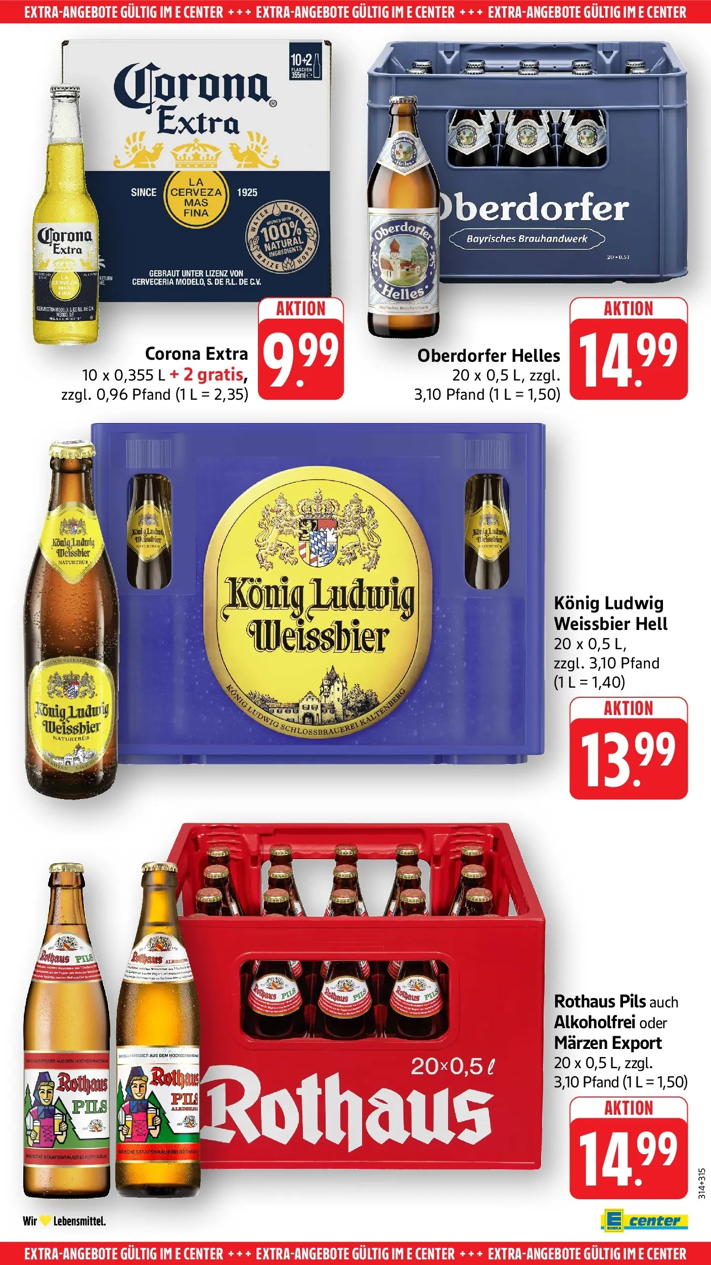 E center Prospekt Konstanz-Petershausen (ab 26.05.2026) zum Blättern | Seite: 57 | Produkte: Weißbier, Pils