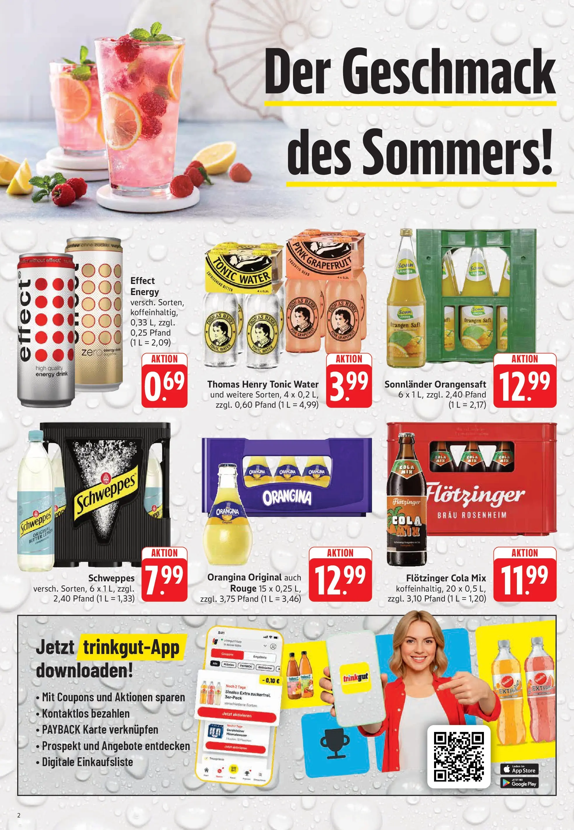 Trinkgut Prospekt Weissach Im Tal (ab 24.05.2026) » Angebote online | Seite: 2 | Produkte: Energy, Schweppes, Zucker, Saft
