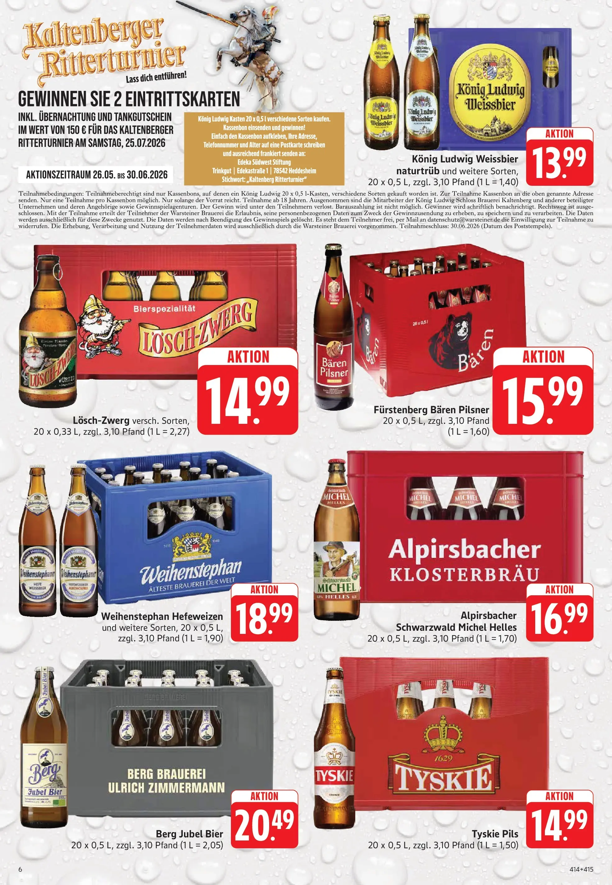 Trinkgut Prospekt Schramberg (ab 26.05.2026) » Angebote online | Seite: 6 | Produkte: Tyskie, Weißbier, Pils, Warsteiner