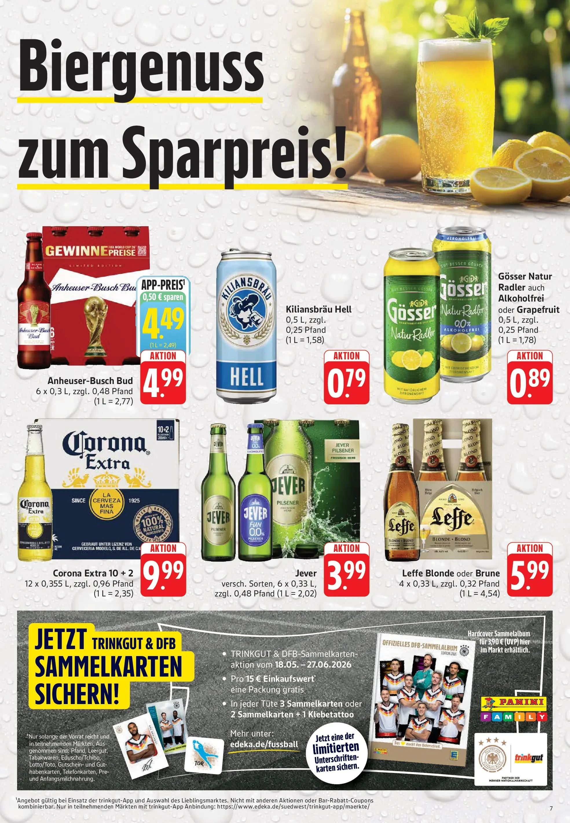 Trinkgut Prospekt Weissach Im Tal (ab 24.05.2026) » Angebote online | Seite: 7 | Produkte: Grapefruit, Radler, Jever