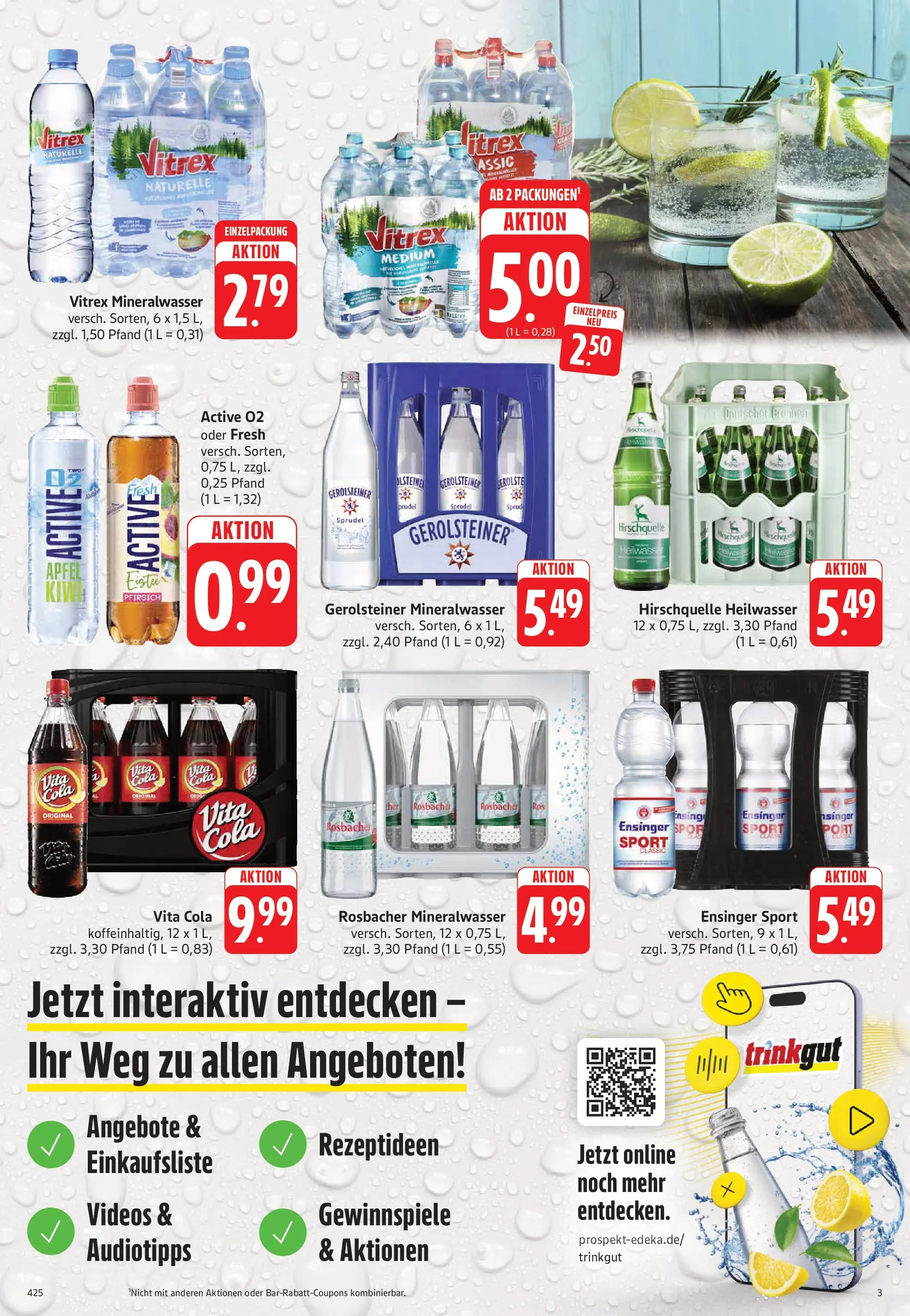 Trinkgut Prospekt Wiesloch (ab 26.05.2026) » Angebote online | Seite: 3 | Produkte: Cola, Äpfel, Pfirsich, Gerolsteiner
