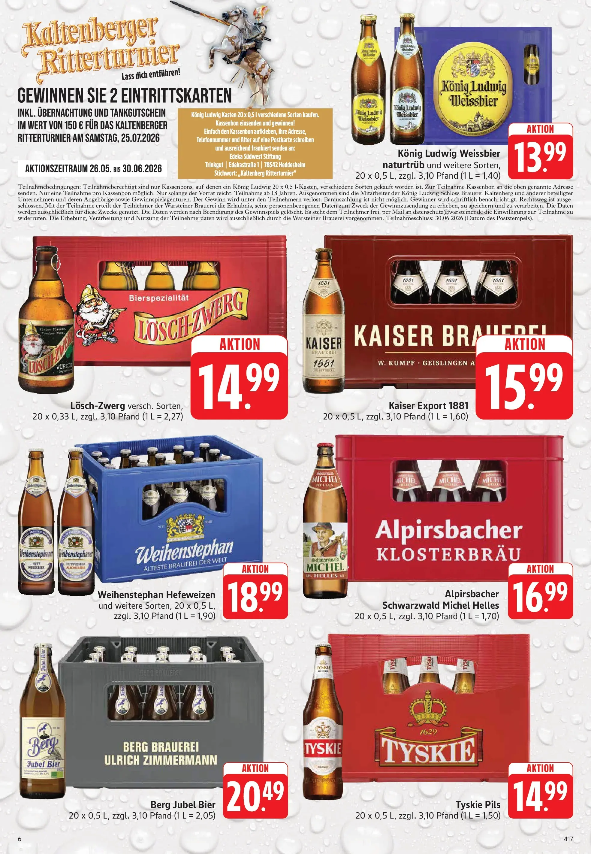 Trinkgut Prospekt Weissach Im Tal (ab 24.05.2026) » Angebote online | Seite: 6 | Produkte: Bier, Pils, Warsteiner, Wurst