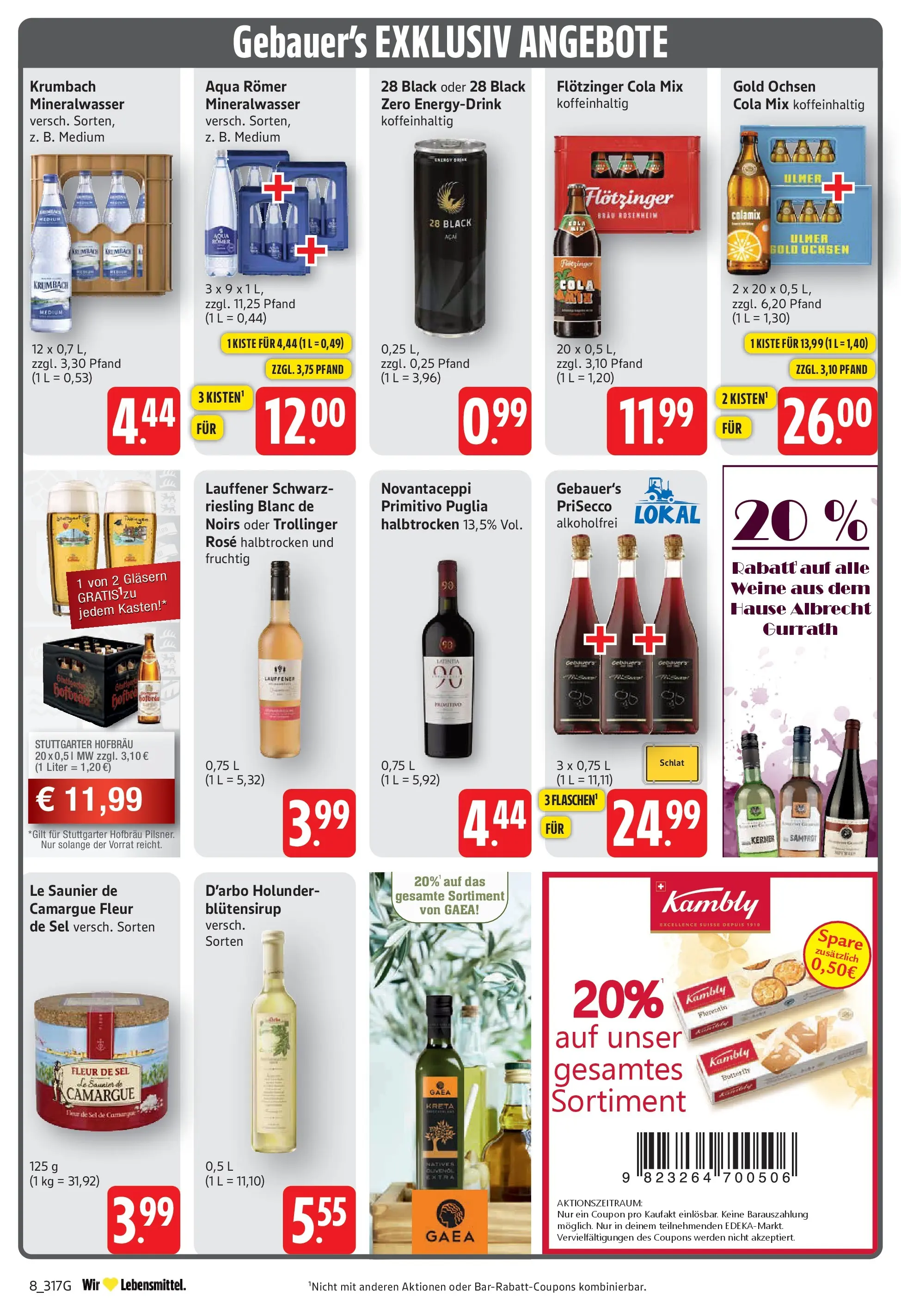 E center Prospekt Filderstadt-Bonlanden (ab 26.05.2026) zum Blättern | Seite: 8 | Produkte: Cola, Olivenol, Mineralwasser