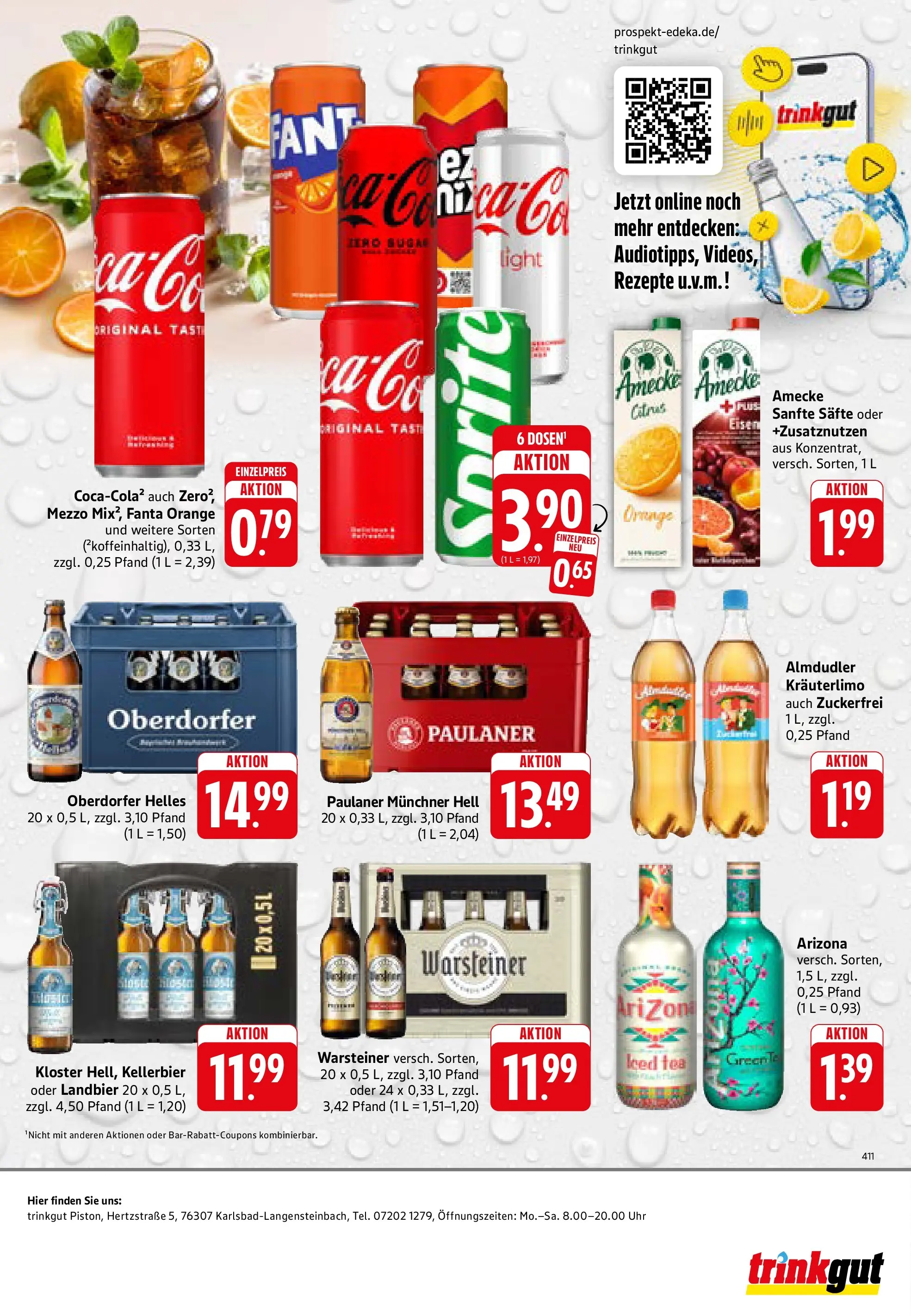 Trinkgut Prospekt Karlsbad - Langensteinbach (ab 26.05.2026) » Angebote online | Seite: 8 | Produkte: Sprite, Warsteiner, Uhr, Paulaner