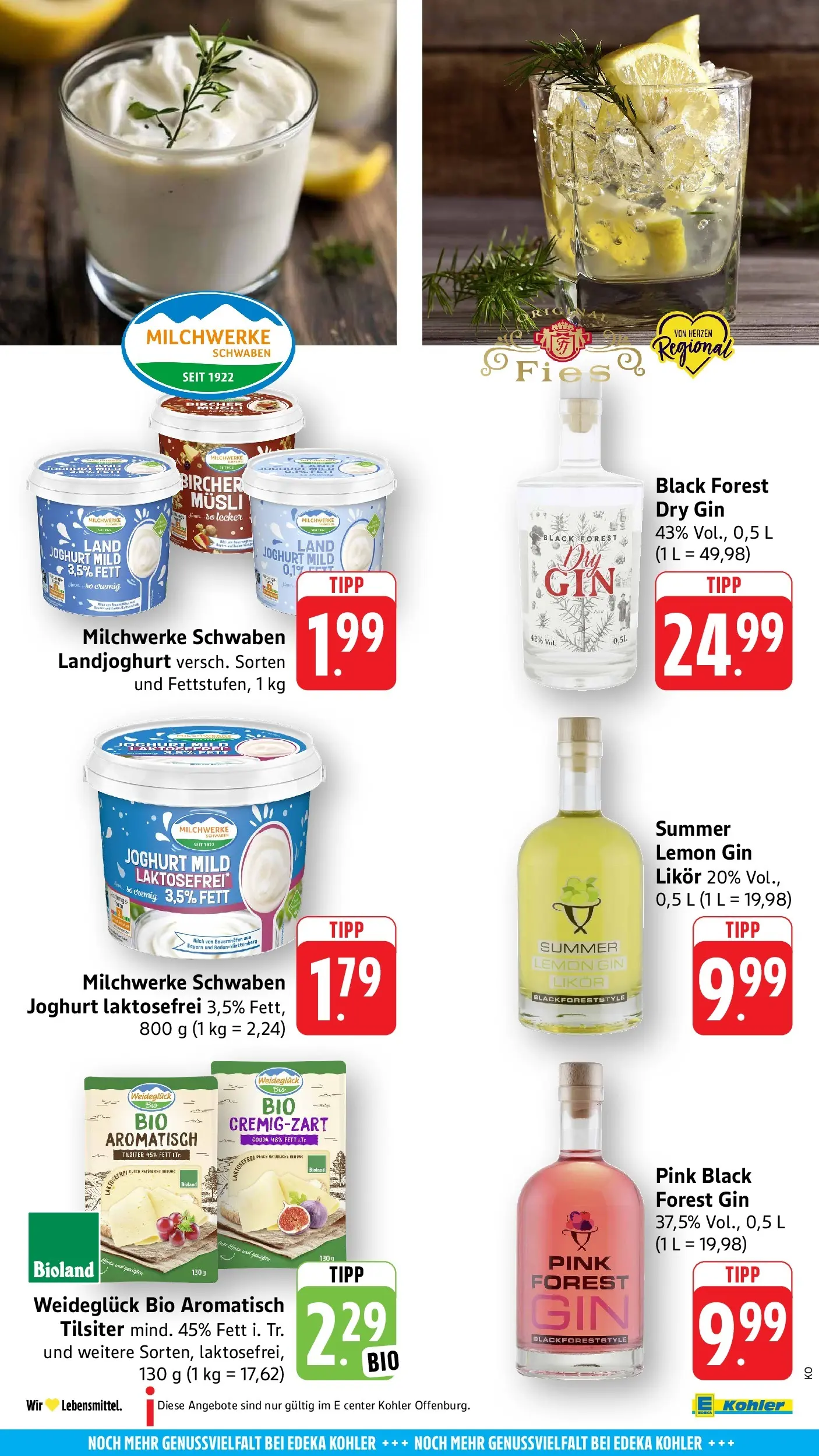 E center Prospekt Offenburg (ab 26.05.2026) zum Blättern | Seite: 59 | Produkte: Musli, Milch, Joghurt, Gin E center Prospekt Offenburg (ab 26.05.2026) zum Blättern | Seite: 59 | Produkte: Musli, Milch, Joghurt, Gin