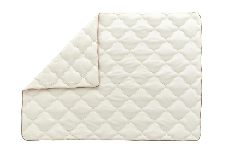 Bettdecke Superwashed Wolle ca. 135x200x17,33 cm Wei&szlig;