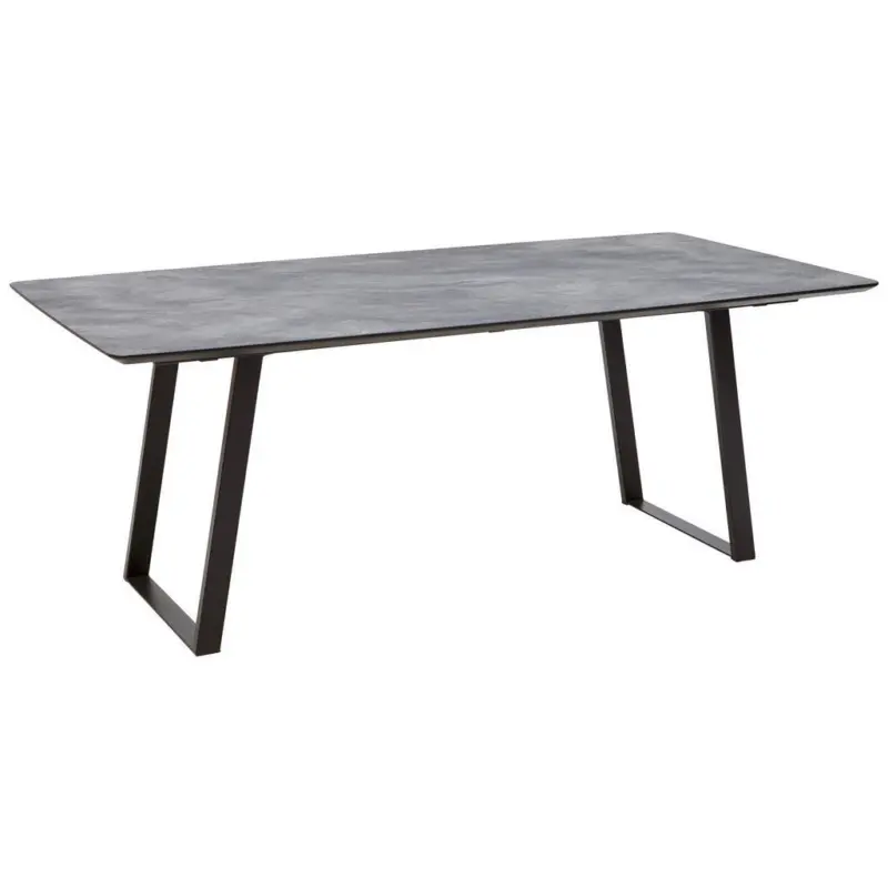 Esstisch 180/100/76 cm Metall, Kunststoff in verschiedenen Gr&ouml;&szlig;en erh&auml;ltlich, in verschiedenen Holzarten erh&auml;ltlich, Variantenauswahl rechteckig Schwarz, Dunkelgrau