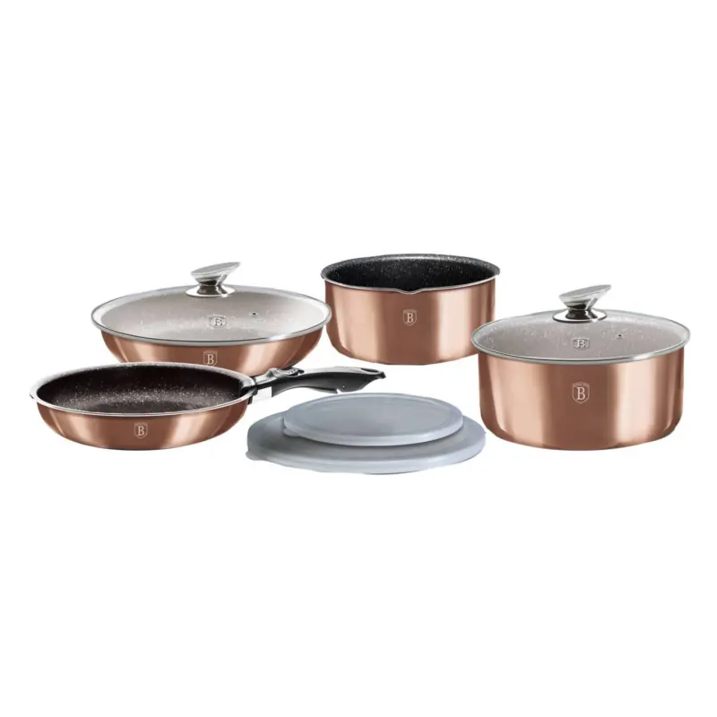 BERLINGER HAUS Сет съдове за готвене Rose Gold 10 части