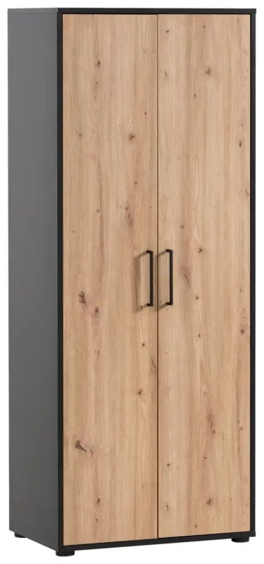 Aktenschrank Aino H650 2T Schwarz/Eiche Artisan