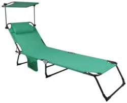 Gartenliege Bindox L ca. 55x24x185 cm Gr&uuml;n