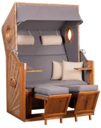 Strandkorb Trend Grau/Beige