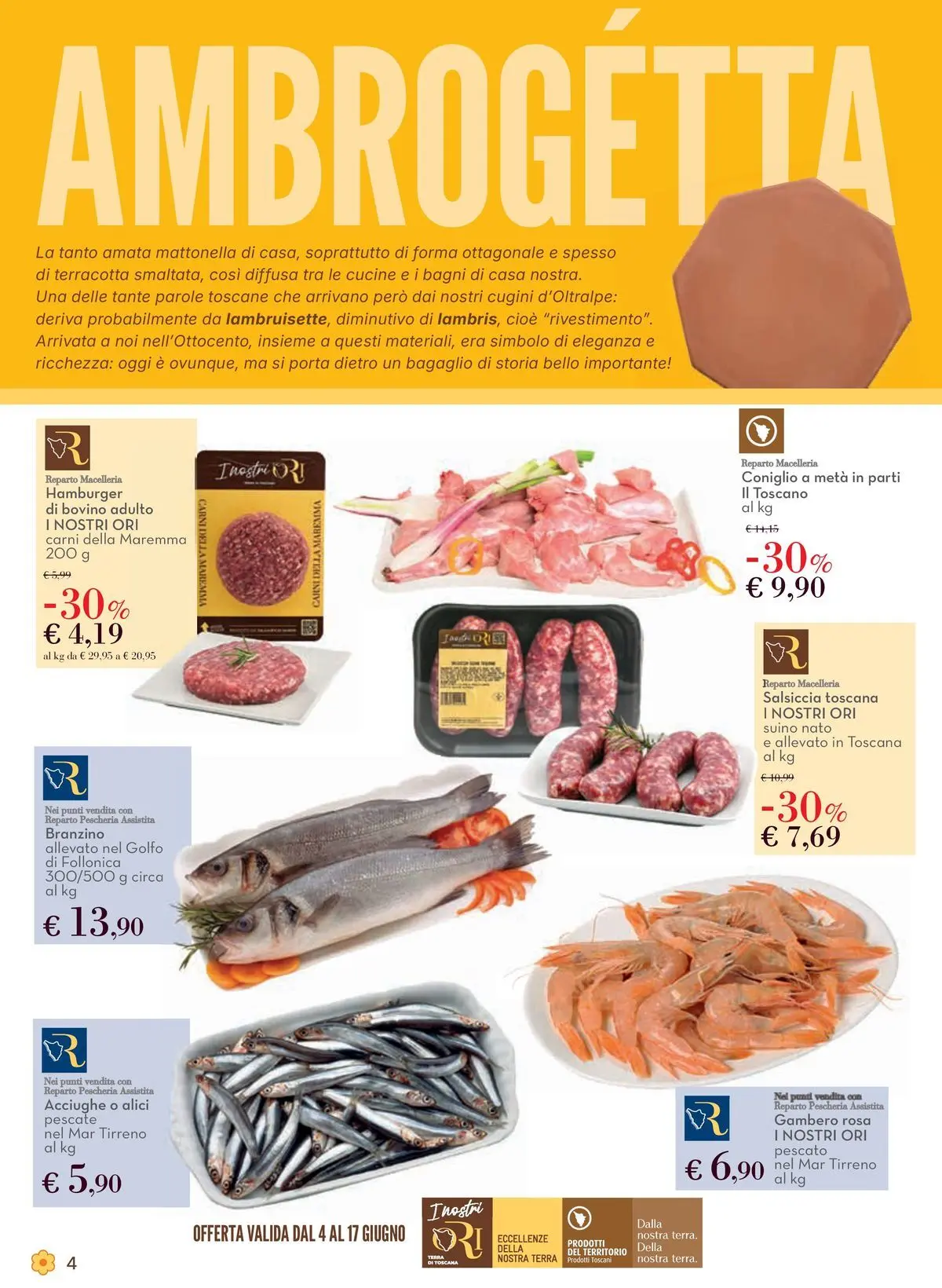 Volantino Conad dal 03/06/2026 > Anteprima | Pagina: 4 | Prodotti: Cucine, Branzino, Suino, Hamburger