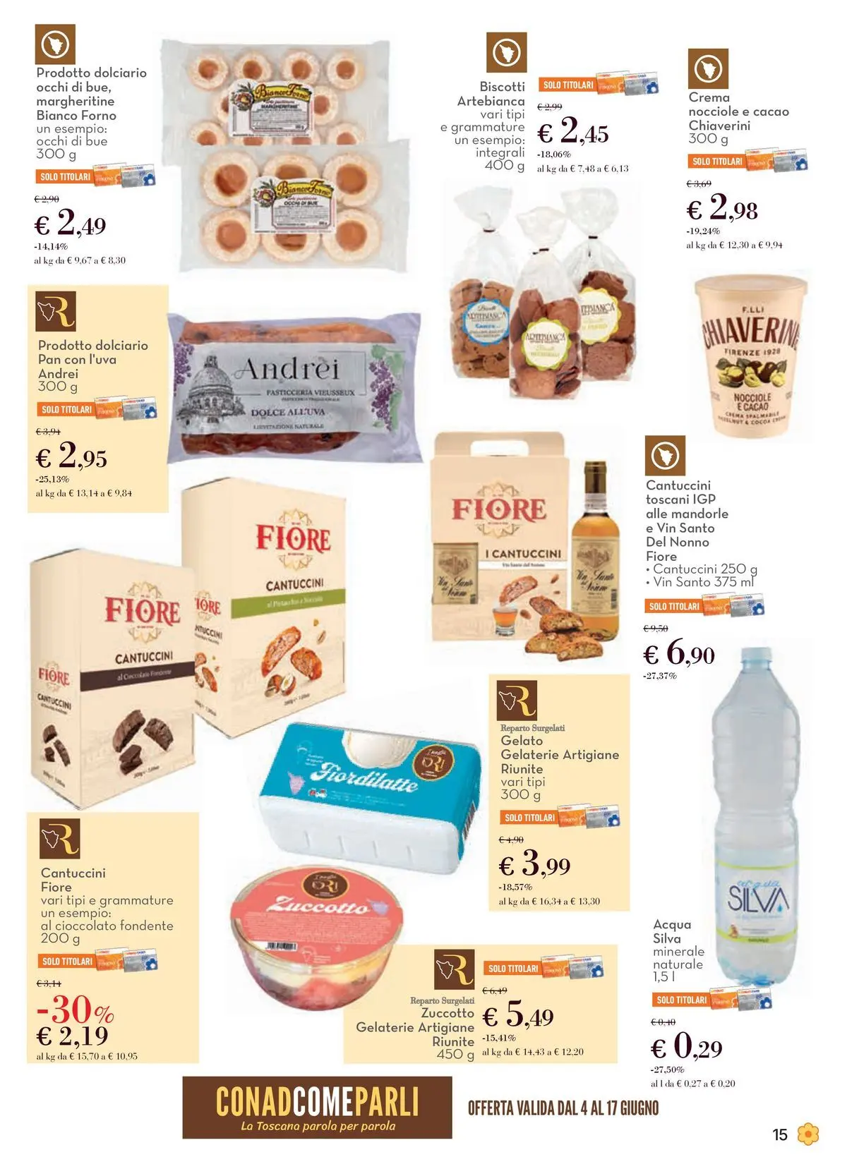 Volantino Conad dal 03/06/2026 > Anteprima | Pagina: 15 | Prodotti: Crema, Cioccolato, Gelato, Acqua