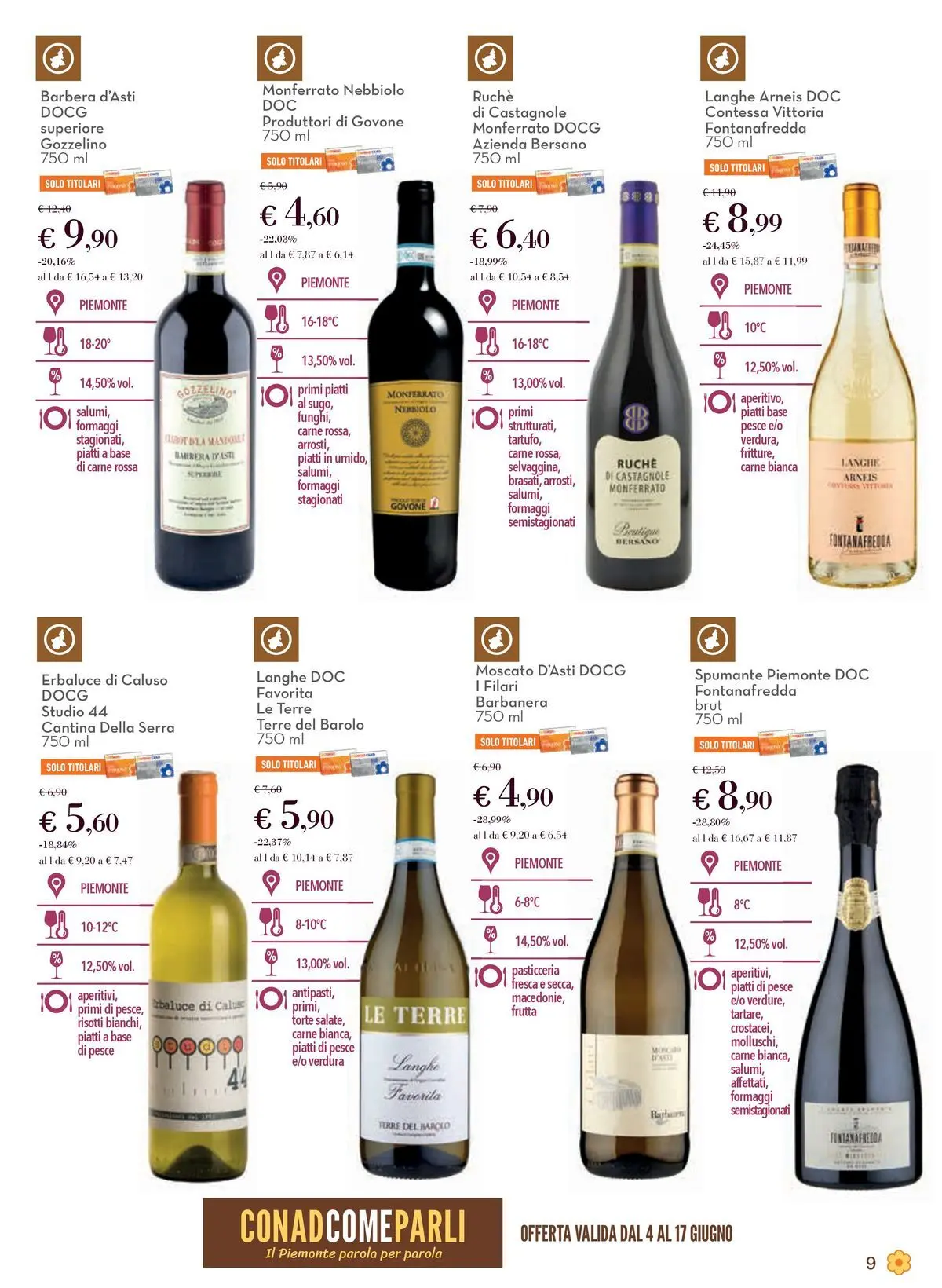 Nuovo Spazio Conad - Localismo dal 03/06/2026 > offerte anteprima 🛍️ | Pagina: 9 | Prodotti: Tartufo, Pesce, Frutta, Spumante