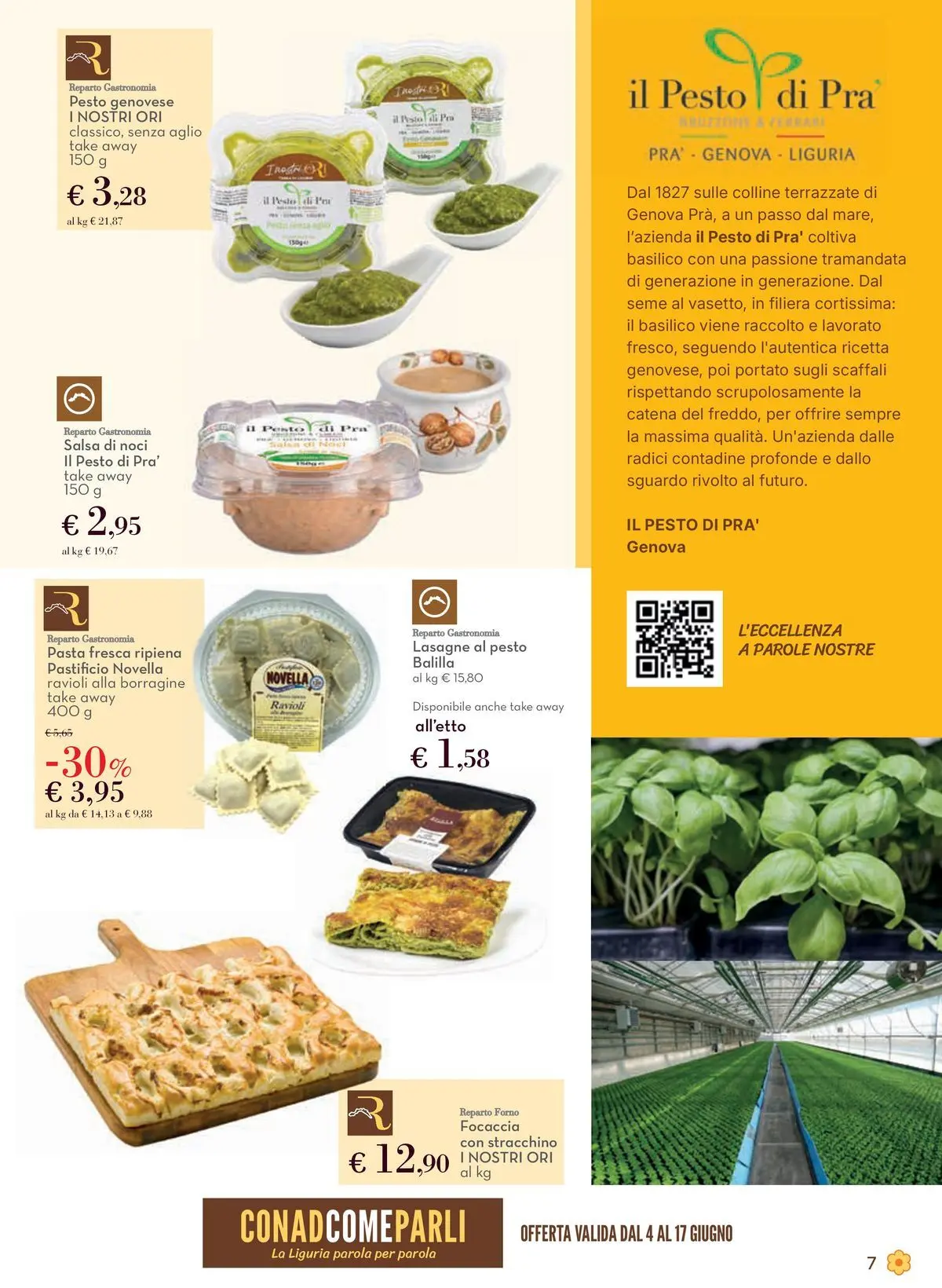 Nuovo Spazio Conad - Localismo dal 03/06/2026 > offerte anteprima 🛍️ | Pagina: 7 | Prodotti: Focaccia, Salsa, Pesto, Basilico
