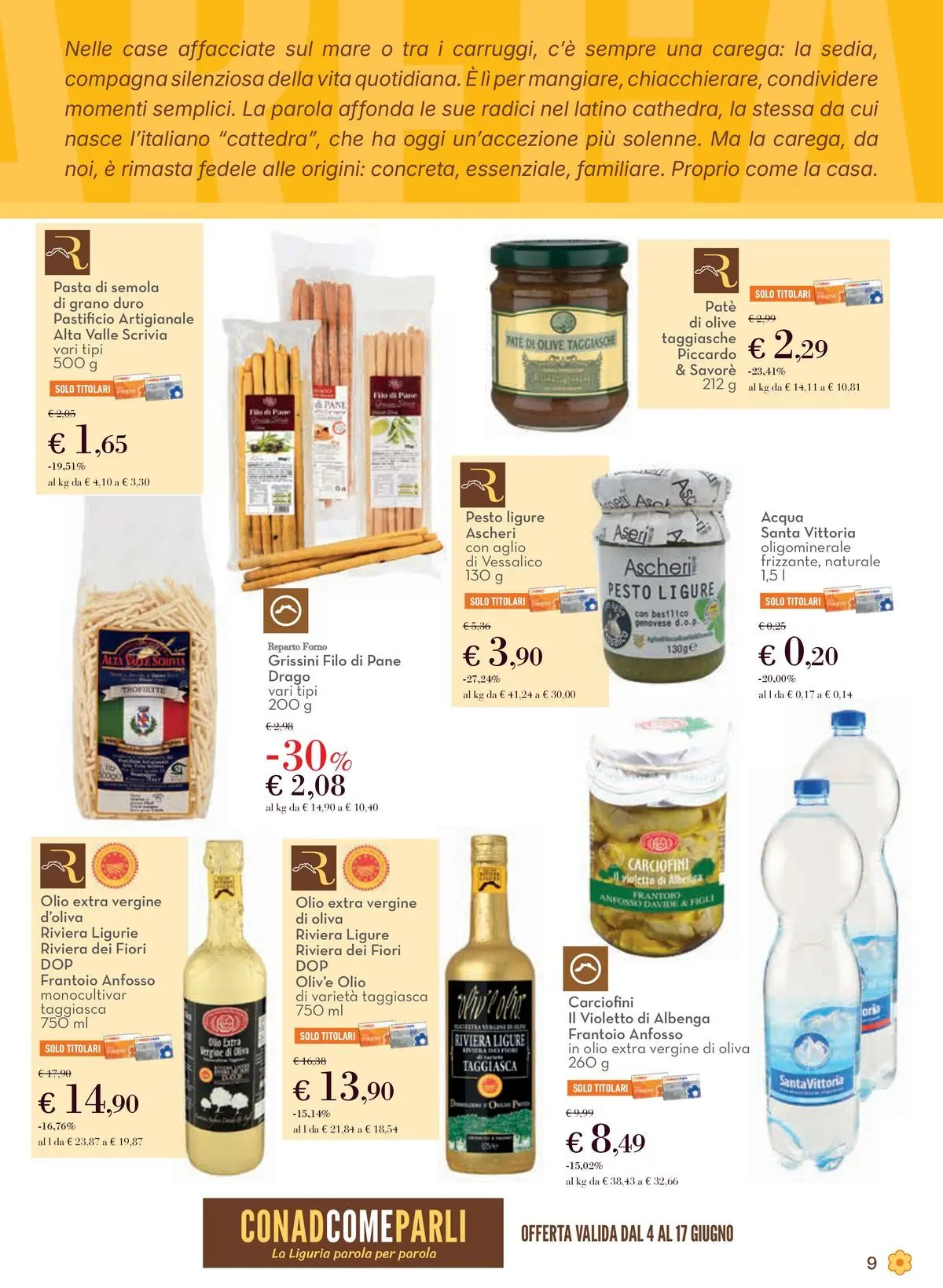 Nuovo Spazio Conad - Localismo dal 03/06/2026 > offerte anteprima 🛍️ | Pagina: 9 | Prodotti: Pane, Olio, Pasta, Forno