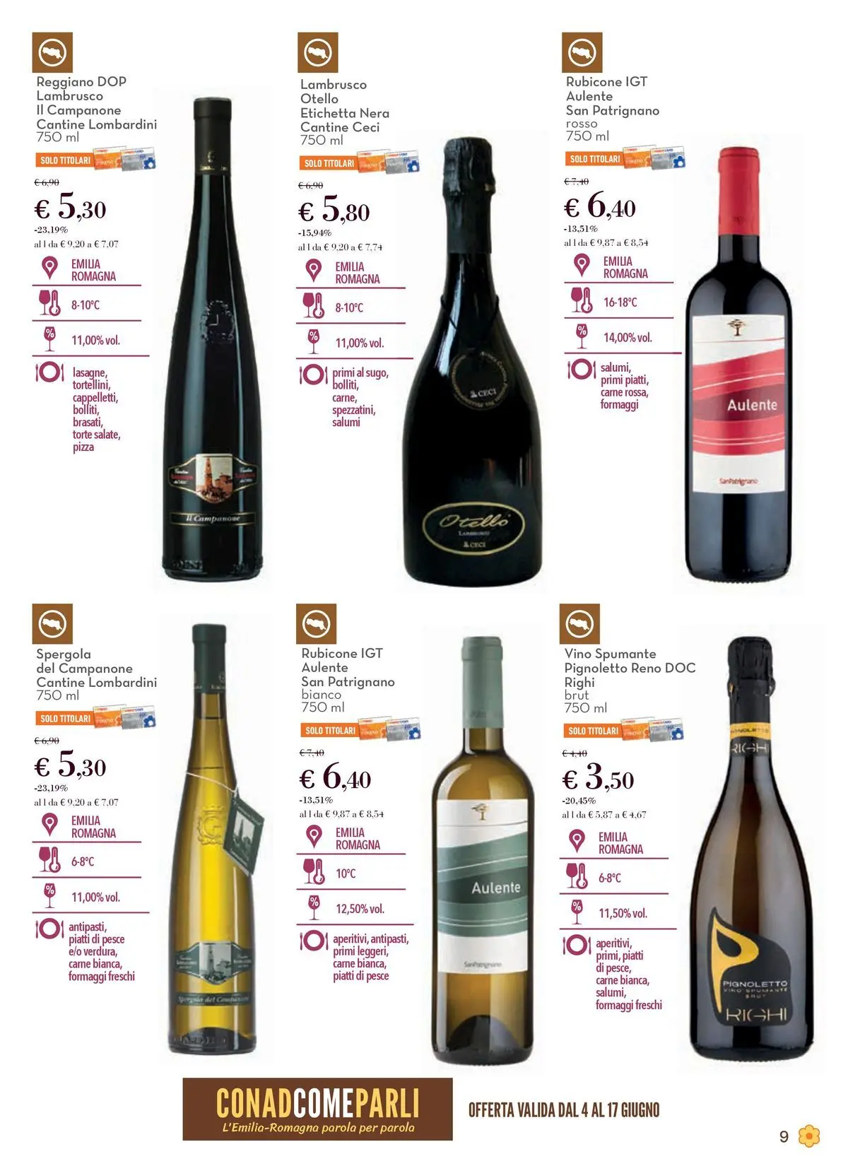 Volantino Conad dal 03/06/2026 > Anteprima | Pagina: 9 | Prodotti: Pesce, Ceci, Vino, Spumante