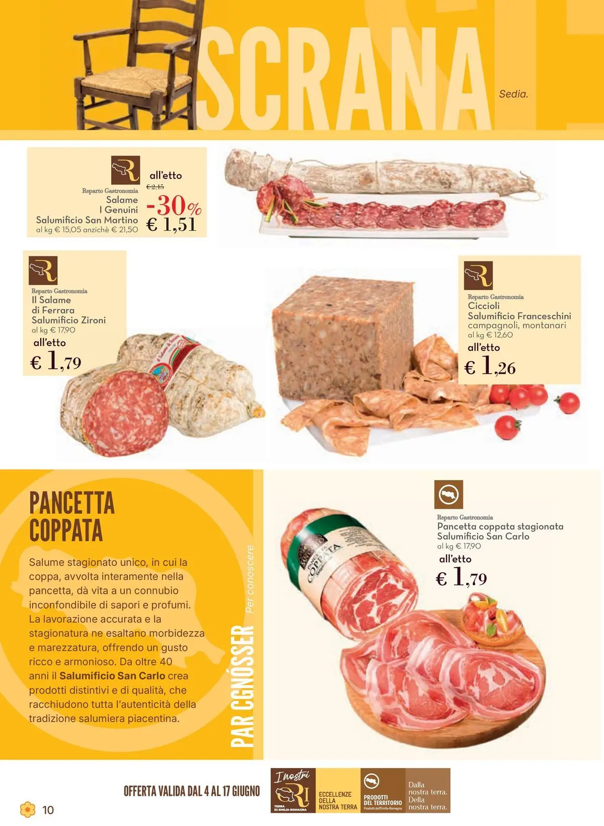 Volantino Conad dal 03/06/2026 > Anteprima | Pagina: 10 | Prodotti: Salame, Pancetta, Terra