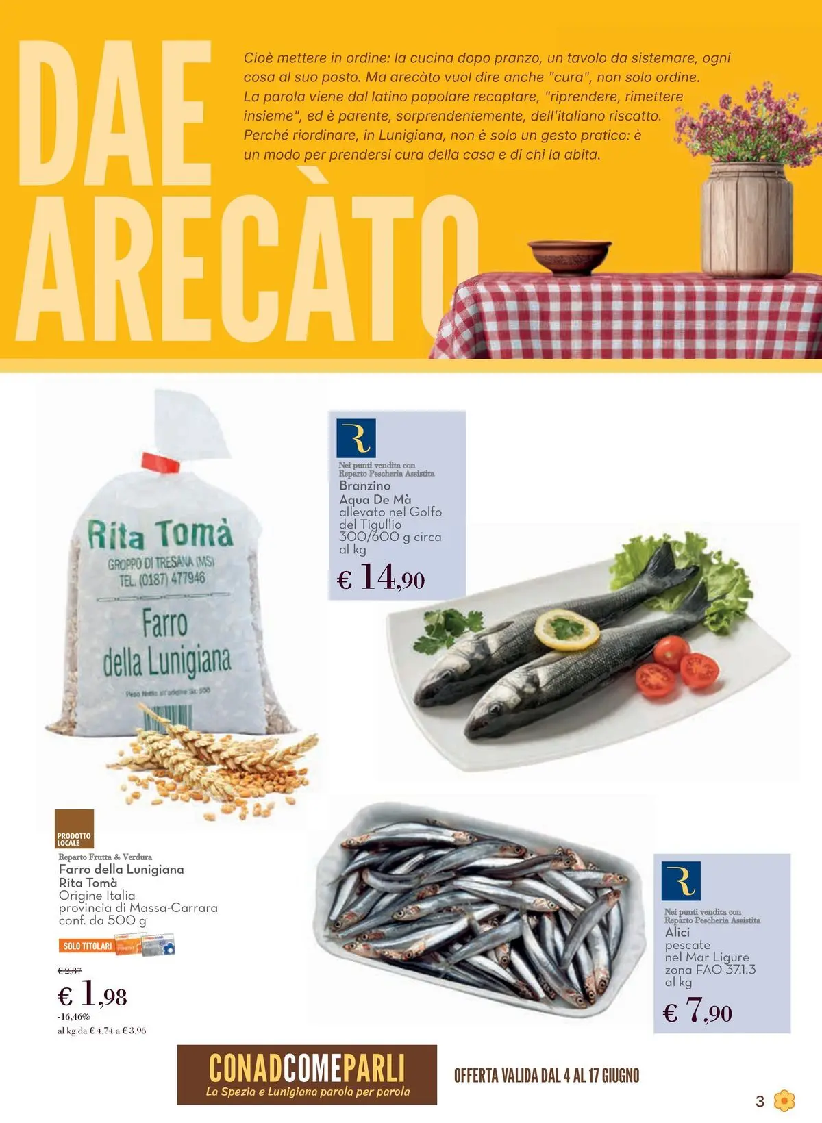 Volantino Conad dal 03/06/2026 > Anteprima | Pagina: 3 | Prodotti: Frutta, Tavolo, Alici, Farro