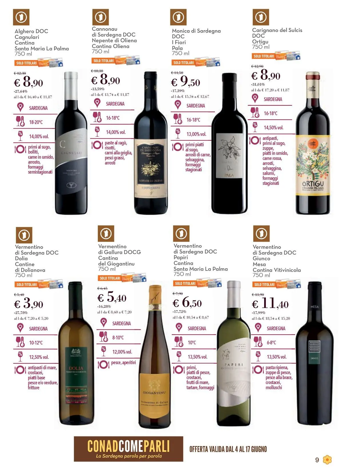 Volantino Conad dal 03/06/2026 > Anteprima | Pagina: 9 | Prodotti: Pesce, Pasta, Sugo