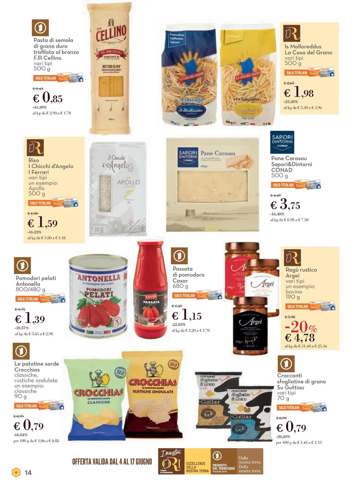 Volantino Conad dal 03/06/2026 > Anteprima | Pagina: 14 | Prodotti: Riso, Pasta, Ragú, Terra