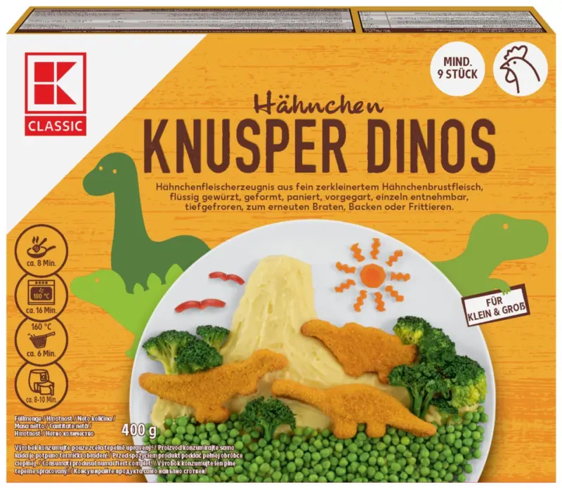 K-Classic Пилешки хапки Dino панирани