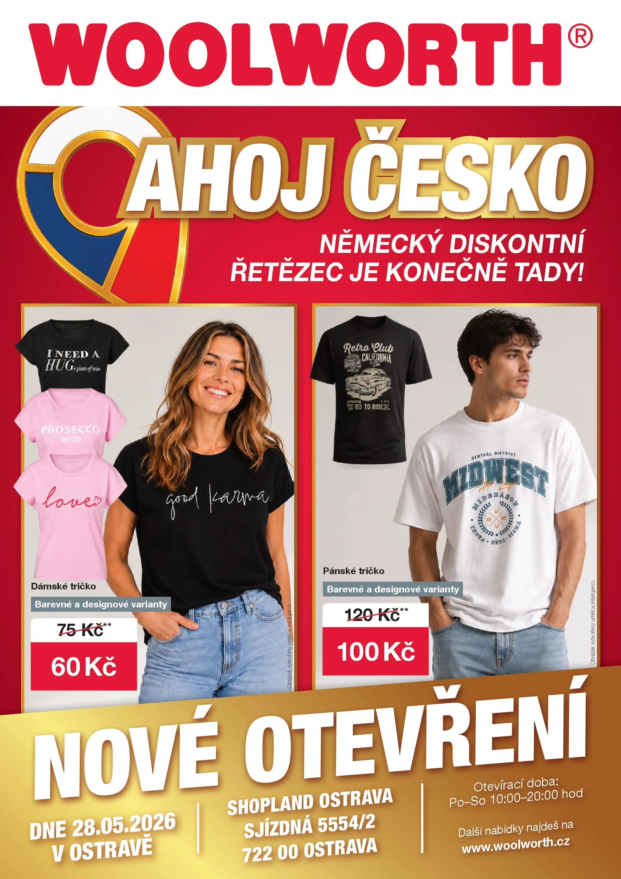 Woolworth leták - Ostrava od 26.05.2026 - akční nabídka | Strana: 1 | Produkty: Tričko, Prosecco