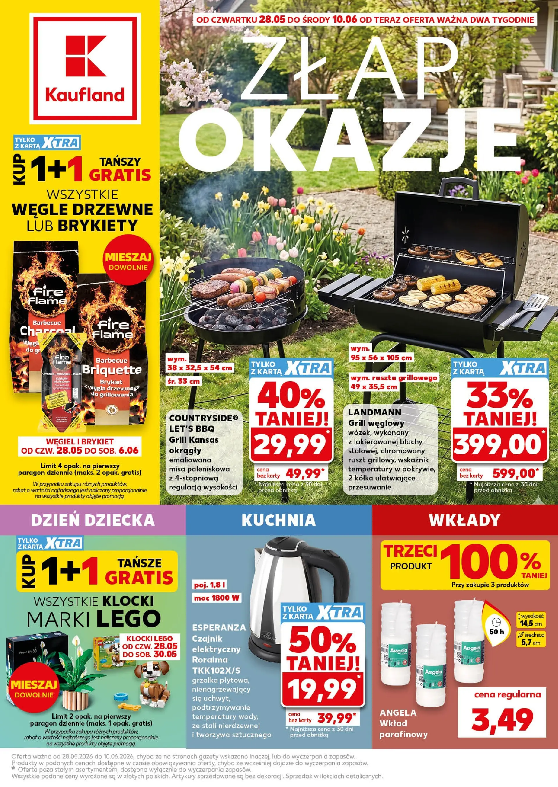 Kaufland gazetka - Złap Okazje od 28.05.2026 - od jutra PDF | Strona: 1 | Produkty: Karta, Grill, Czajnik, Ruszt