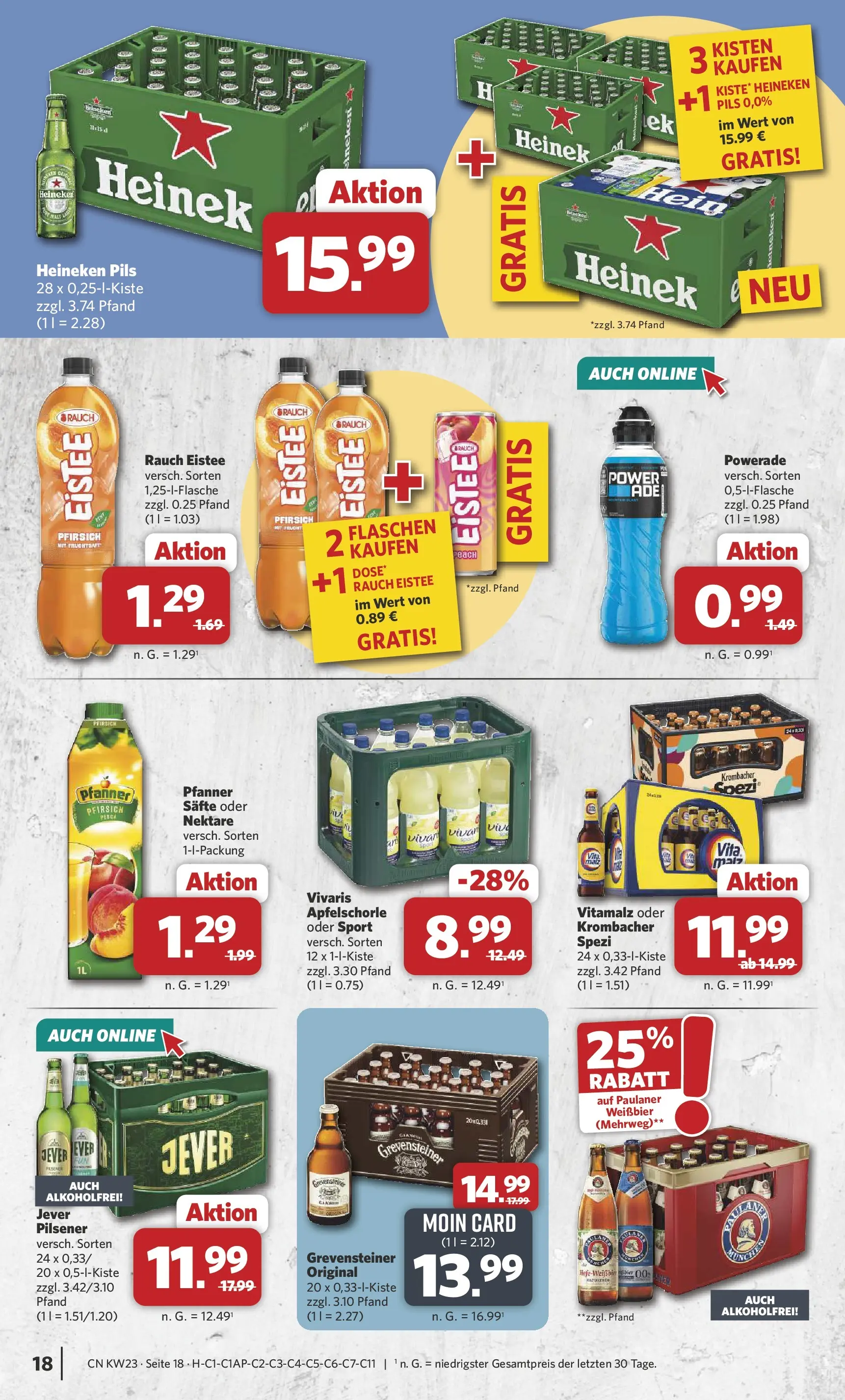 Combi  Unsere Combi Wochenangebote (ab 01.06.2026) zum Blättern | Seite: 18 | Produkte: Pils, Pfirsich, Krombacher, Paulaner