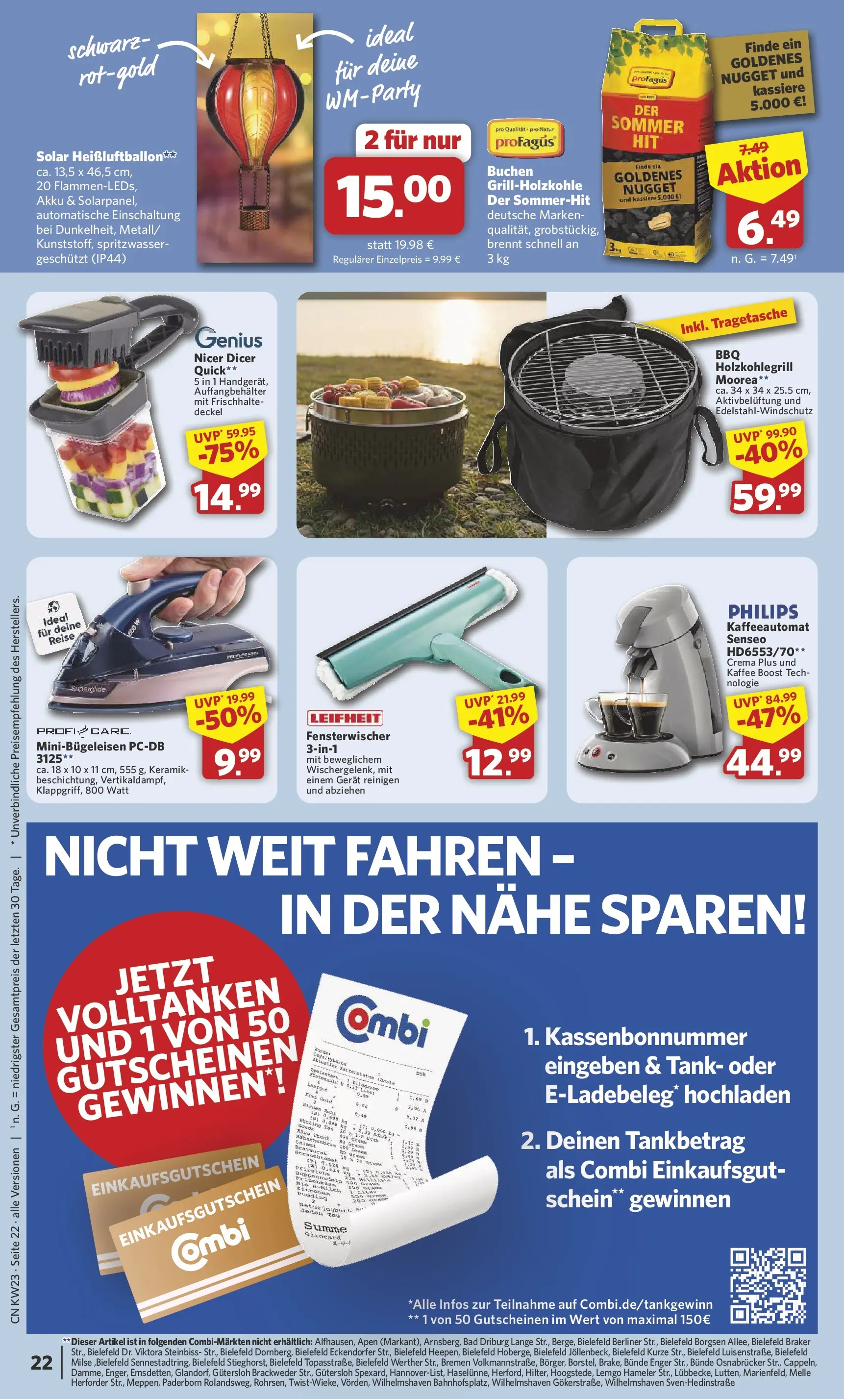Combi Unsere Combi Wochenangebote (ab 01.06.2026) zum Blättern | Seite: 22 | Produkte: Philips, Kaffee, Gouda, Bad