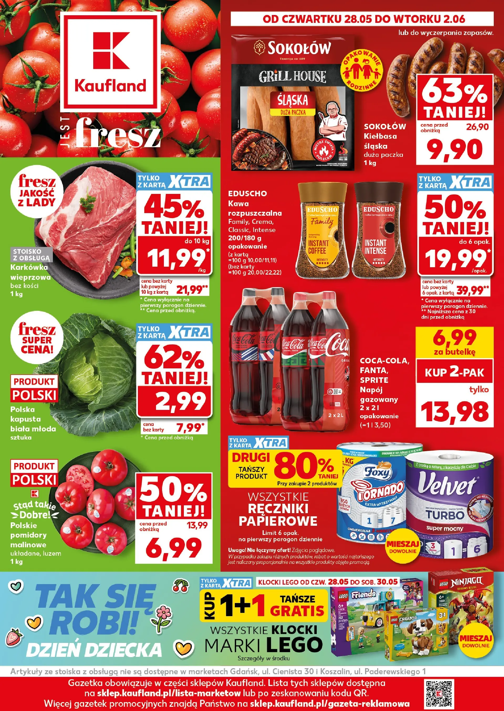 Kaufland gazetka od 28.05.2026 - od jutra PDF | Strona: 1 | Produkty: Karta, Grill, Sprite, Pomidory