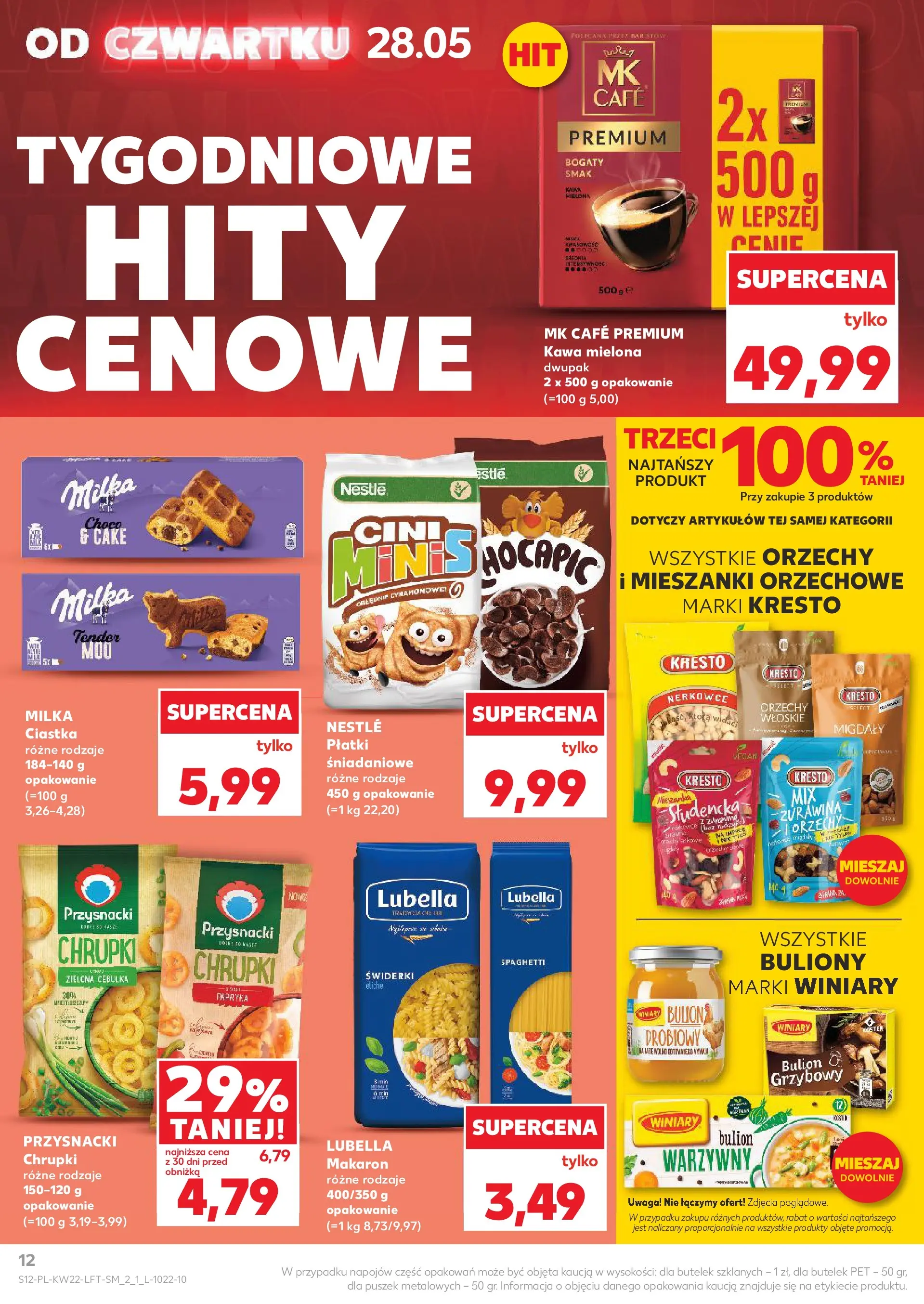 Kaufland gazetka od 28.05.2026 - od jutra PDF | Strona: 12 | Produkty: Chrupki, Milka, Kawa, Płatki