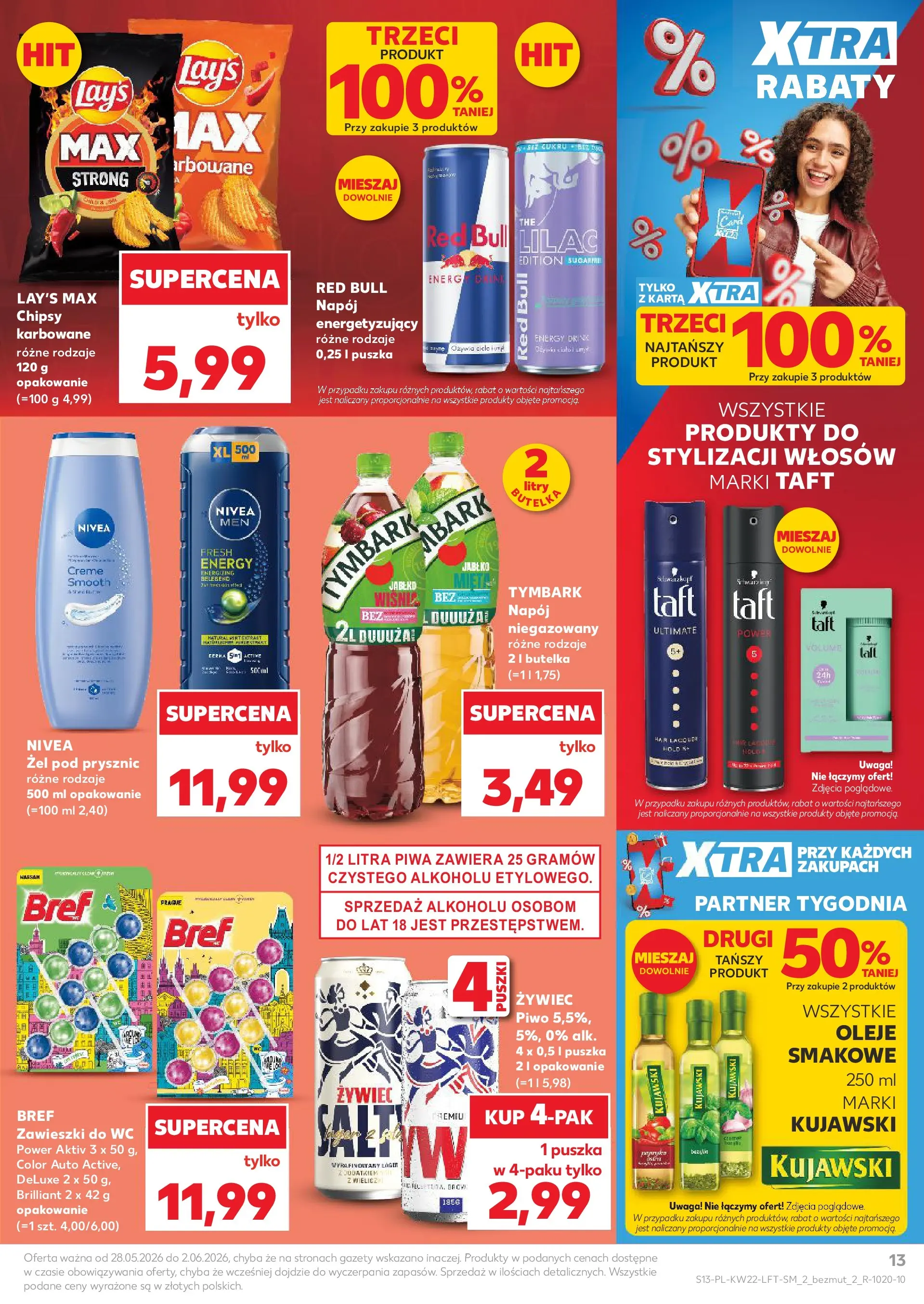 Kaufland gazetka od 28.05.2026 - od jutra PDF | Strona: 13 | Produkty: Karta, Prysznic, Piwo, Żel pod prysznic