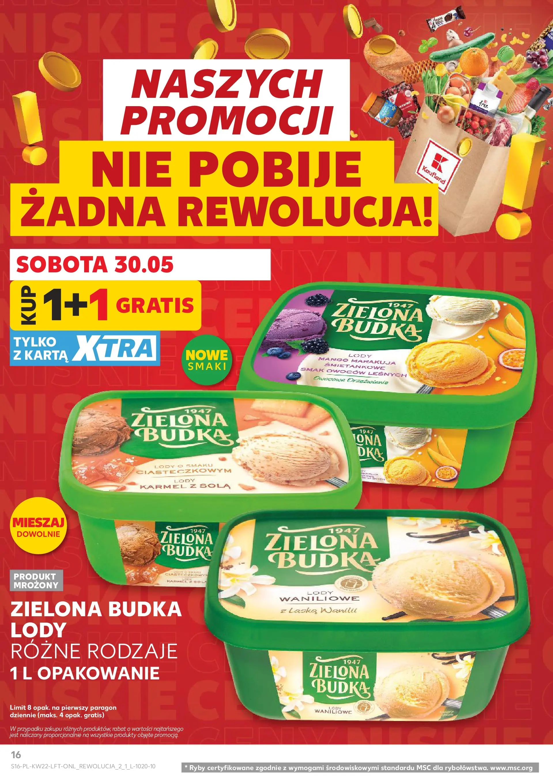 Kaufland gazetka od 28.05.2026 - od jutra PDF | Strona: 16 | Produkty: Karta, Ryby, Lody mango, Lody