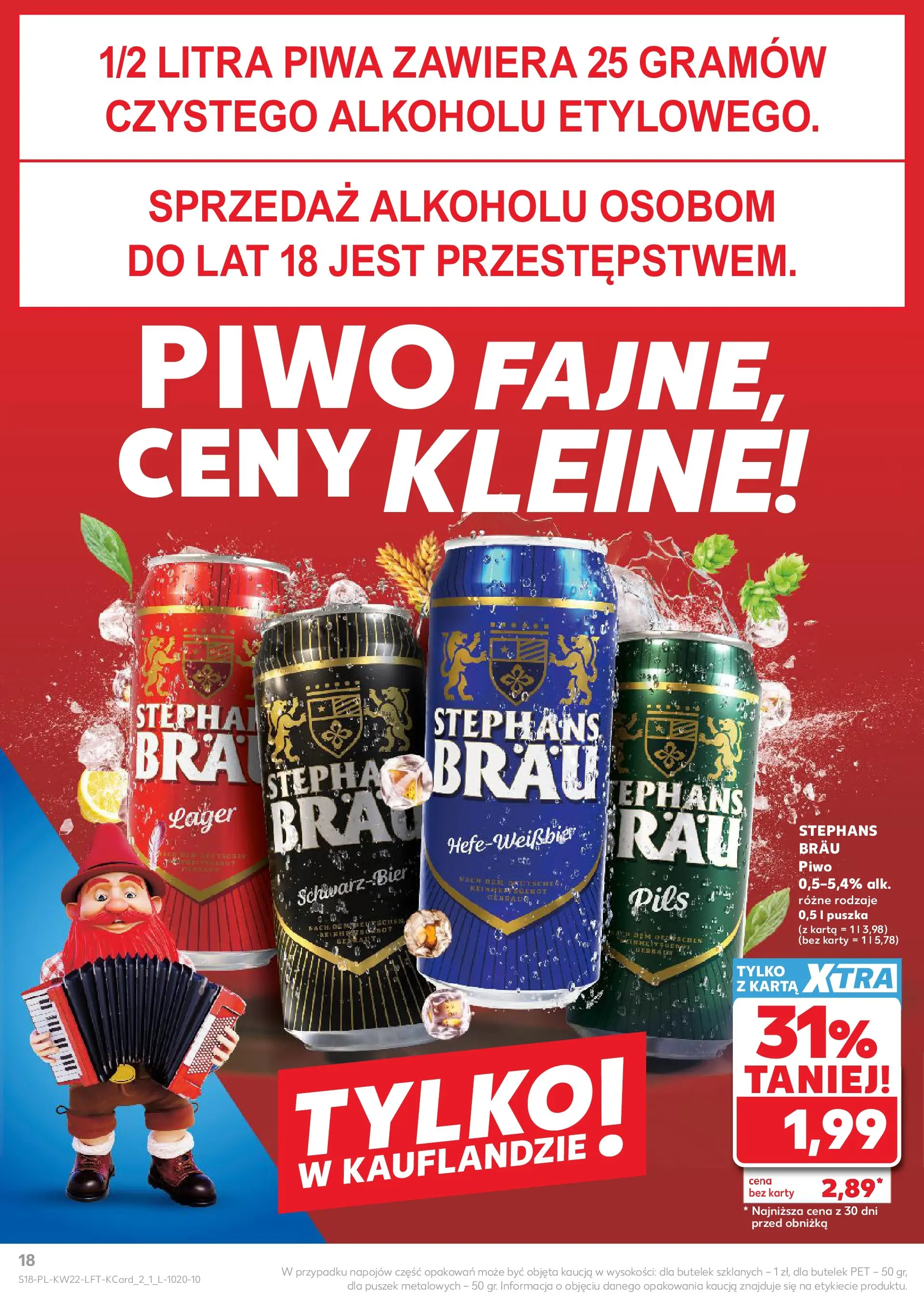 Kaufland gazetka od 28.05.2026 - od jutra PDF | Strona: 18 | Produkty: Karta, Piwo