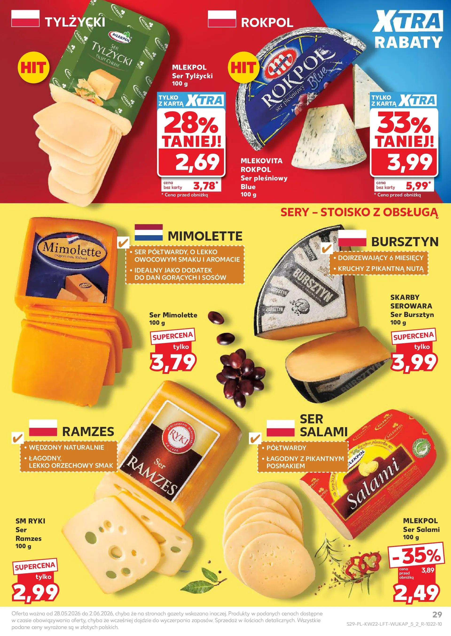 Kaufland gazetka od 28.05.2026 - od jutra PDF | Strona: 29 | Produkty: Karta, Ser pleśniowy, Sery, Ser