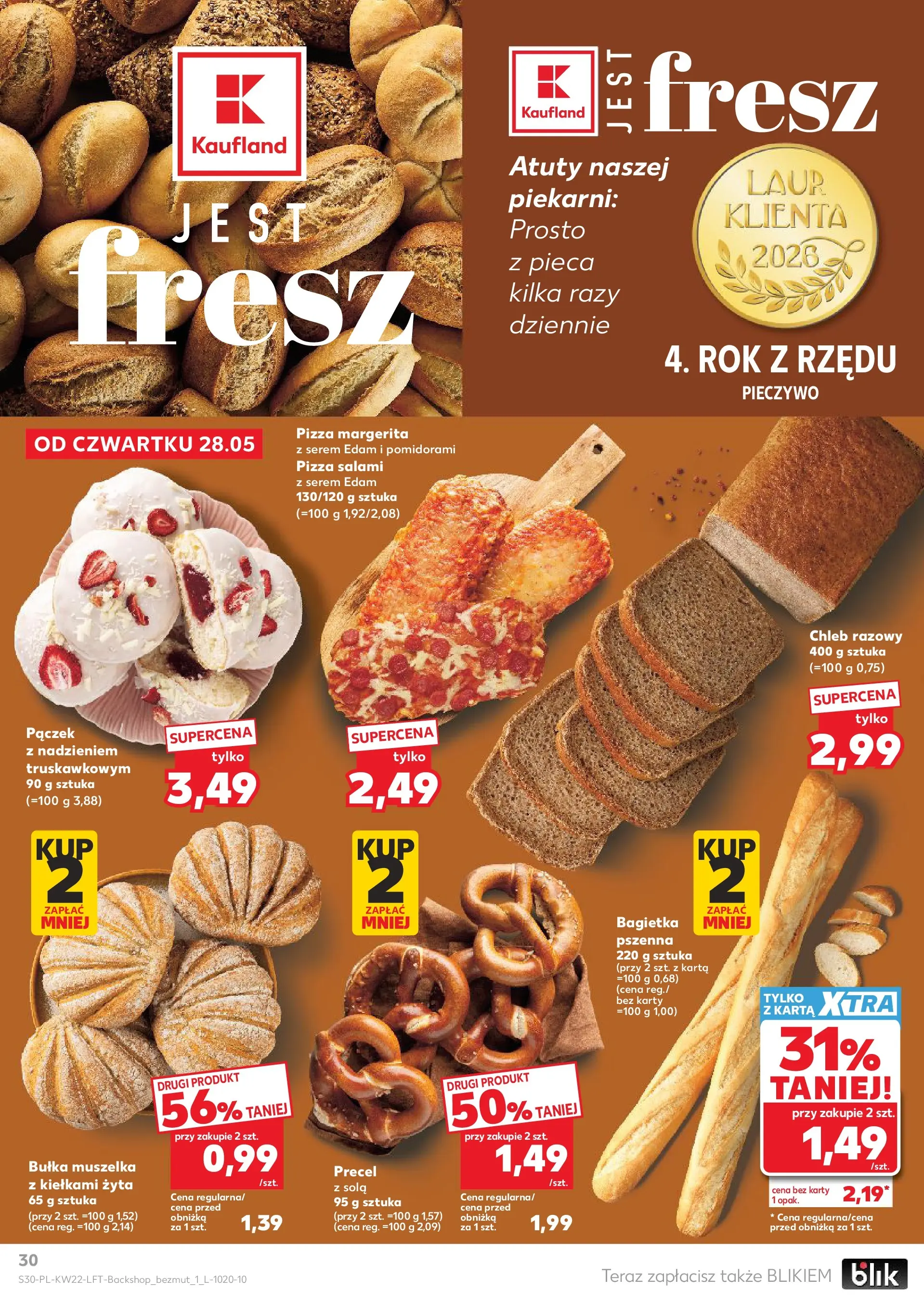 Kaufland gazetka od 28.05.2026 - od jutra PDF | Strona: 30 | Produkty: Pieczywo, Bułka, Bagietka, Chleb
