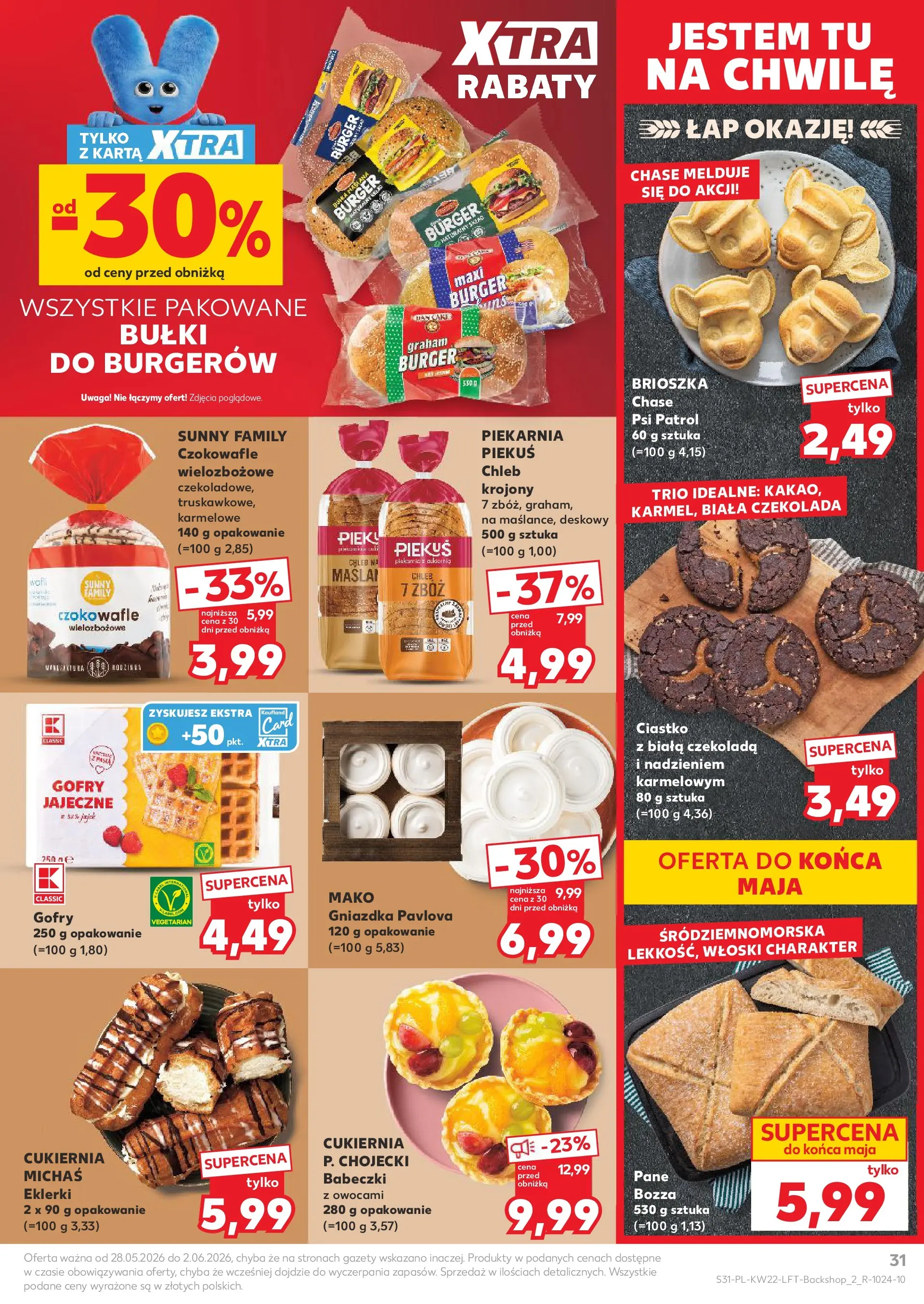 Kaufland gazetka od 28.05.2026 - od jutra PDF | Strona: 31 | Produkty: Piekarnia, Babeczki, Chleb, Czekolada