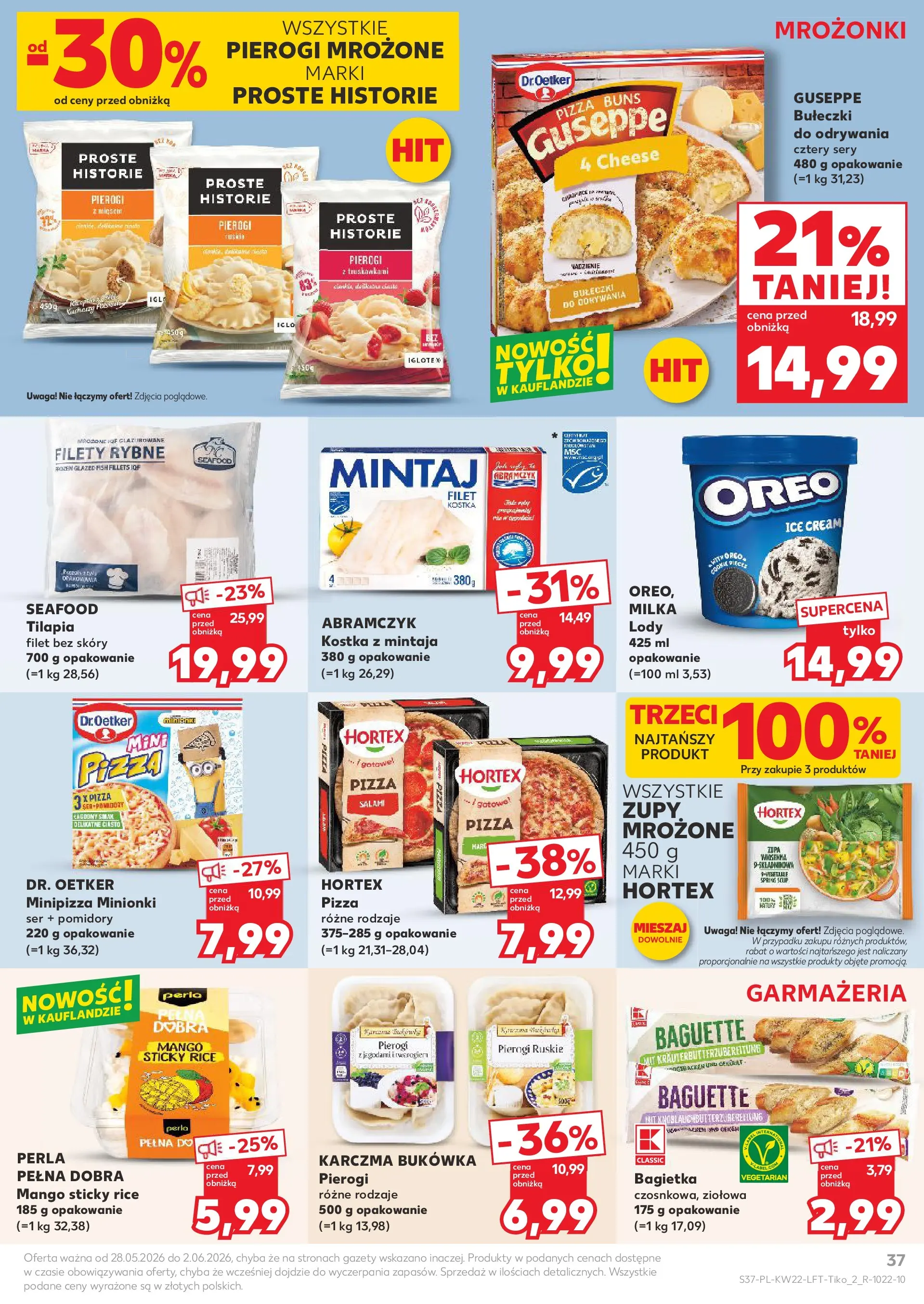 Kaufland gazetka od 28.05.2026 - od jutra PDF | Strona: 37 | Produkty: Bagietka, Ser, Salami, Lody