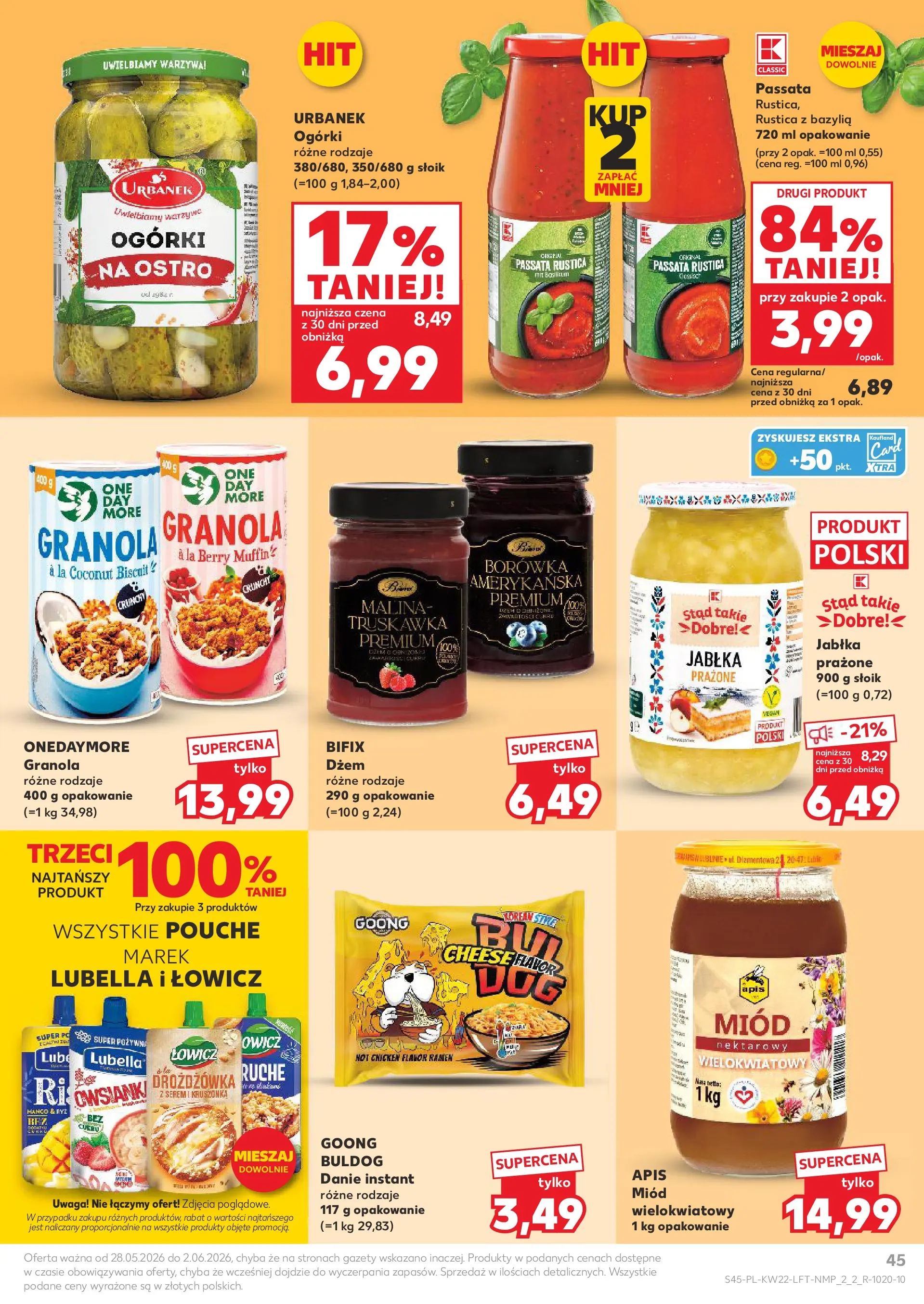 Kaufland gazetka od 28.05.2026 - od jutra PDF | Strona: 45 | Produkty: Malina, Miód, PC, Ogórki