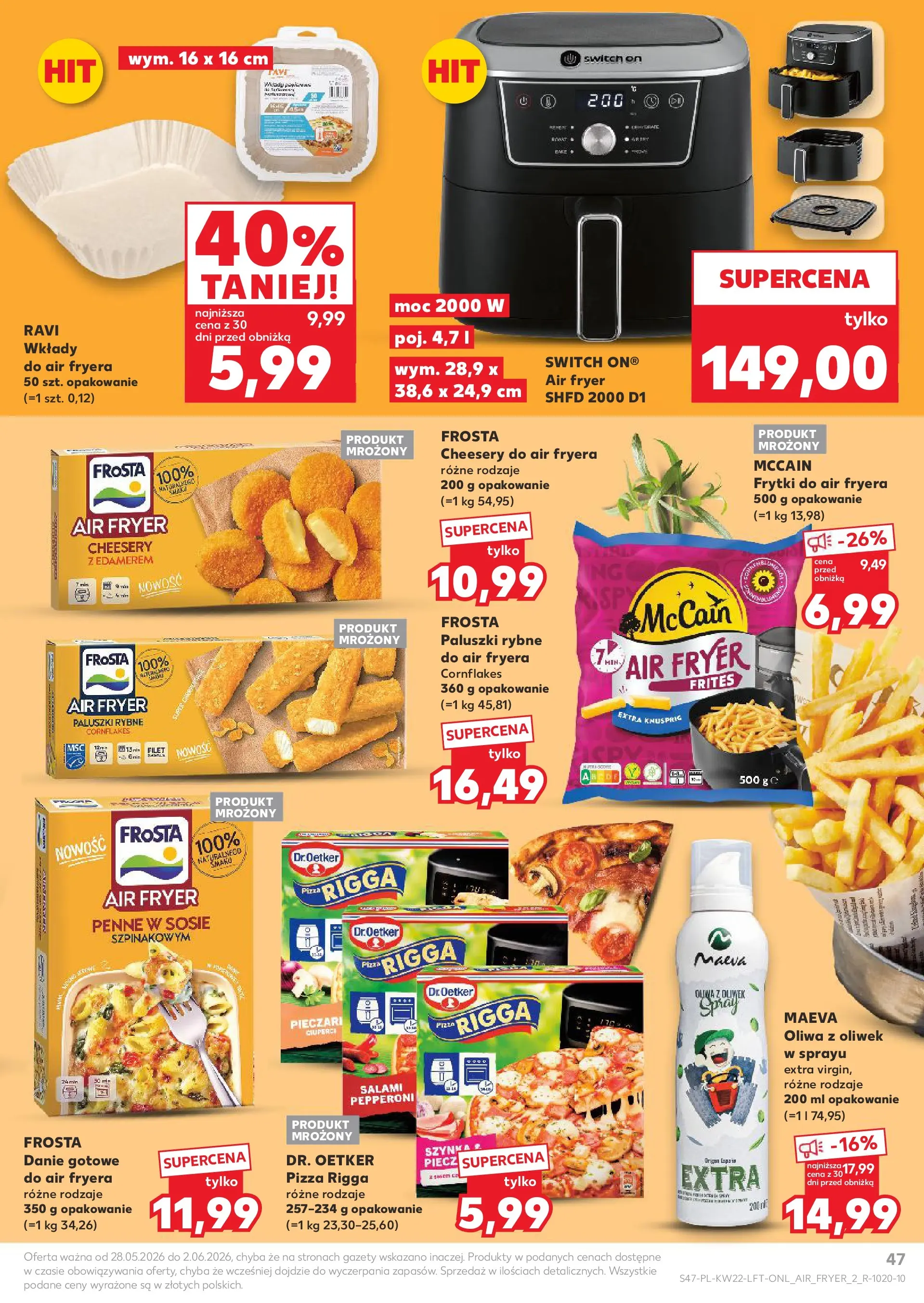 Kaufland gazetka od 28.05.2026 - od jutra PDF | Strona: 47 | Produkty: Paluszki rybne, Paluszki rybne frosta, Salami, Pizza
