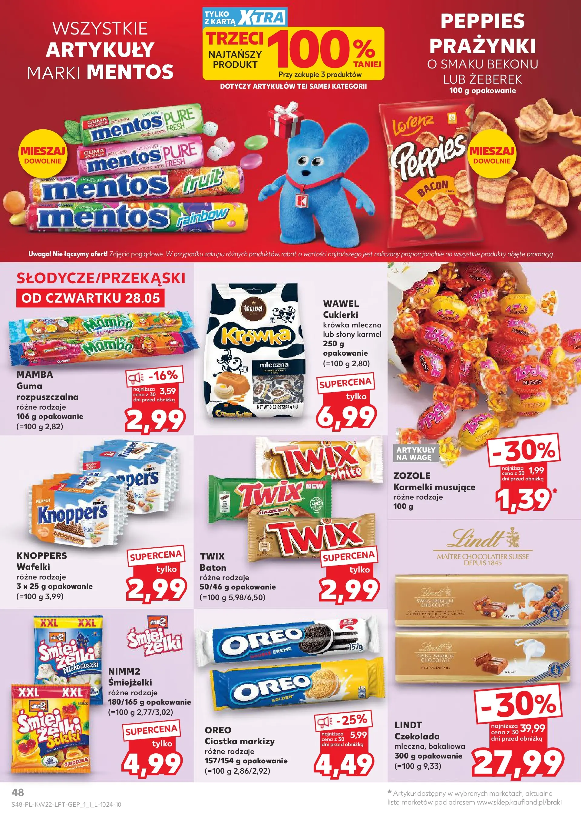 Kaufland gazetka od 28.05.2026 - od jutra PDF | Strona: 48 | Produkty: Krowka, Baton, Wafelki, Cukierki