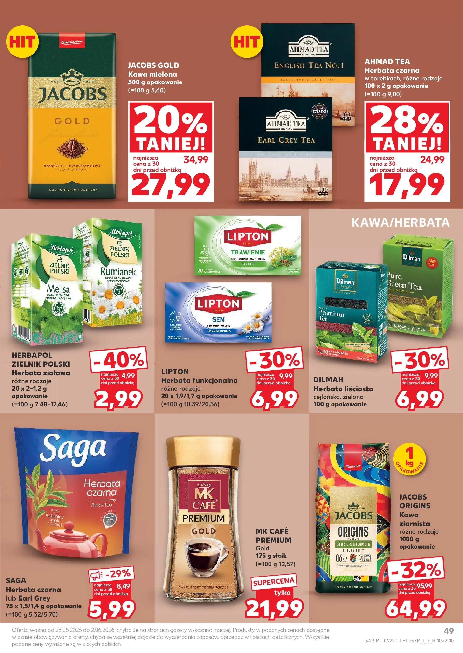 Kaufland gazetka od 28.05.2026 - od jutra PDF | Strona: 49 | Produkty: Herbata liściasta, Kawa, Herbata, Melisa