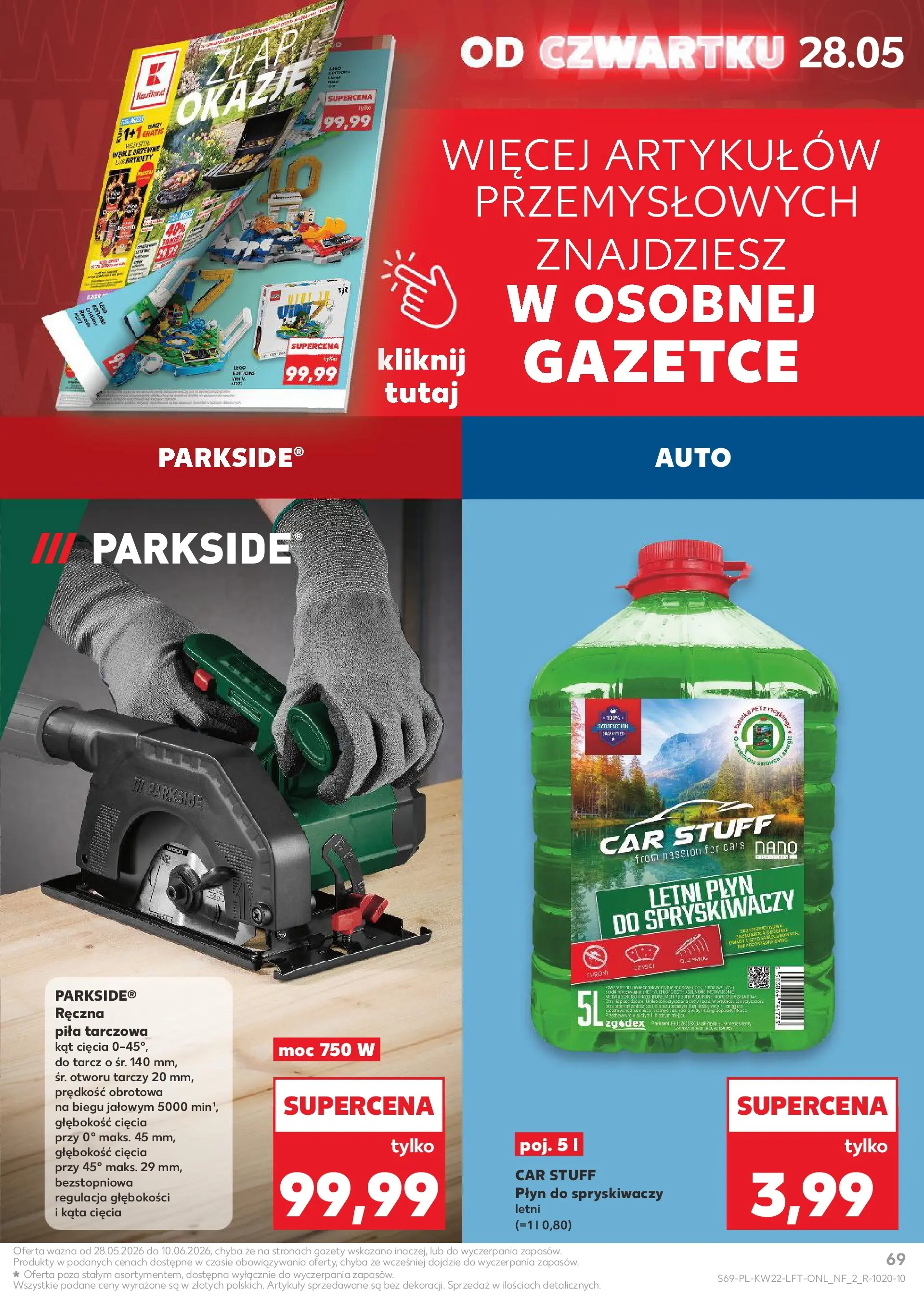 Kaufland gazetka od 28.05.2026 - od jutra PDF | Strona: 69 | Produkty: Płyn do spryskiwaczy