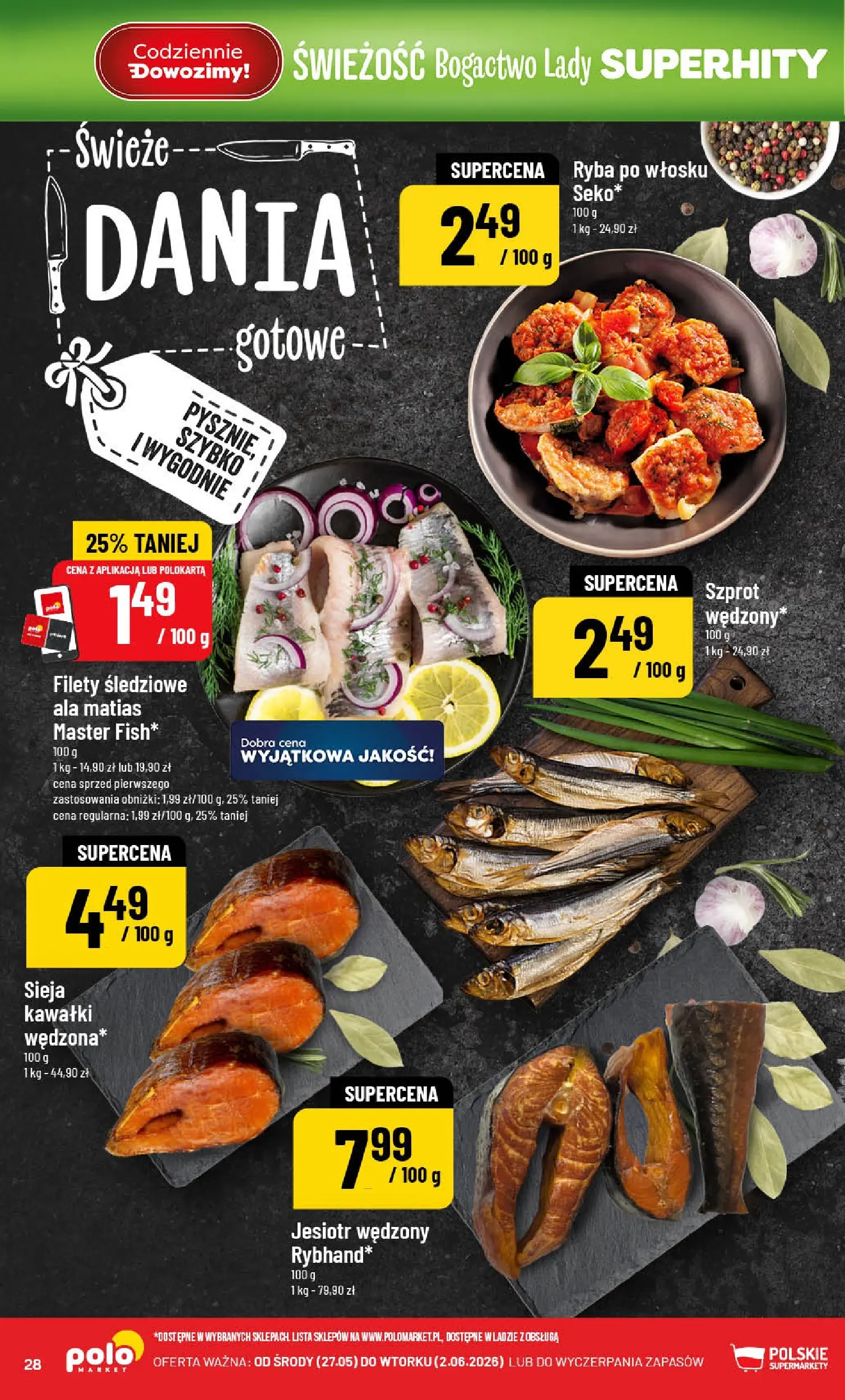 Nowa POLOmarket gazetka od jutra 27.05.2026 | Strona: 28 | Produkty: Ryba