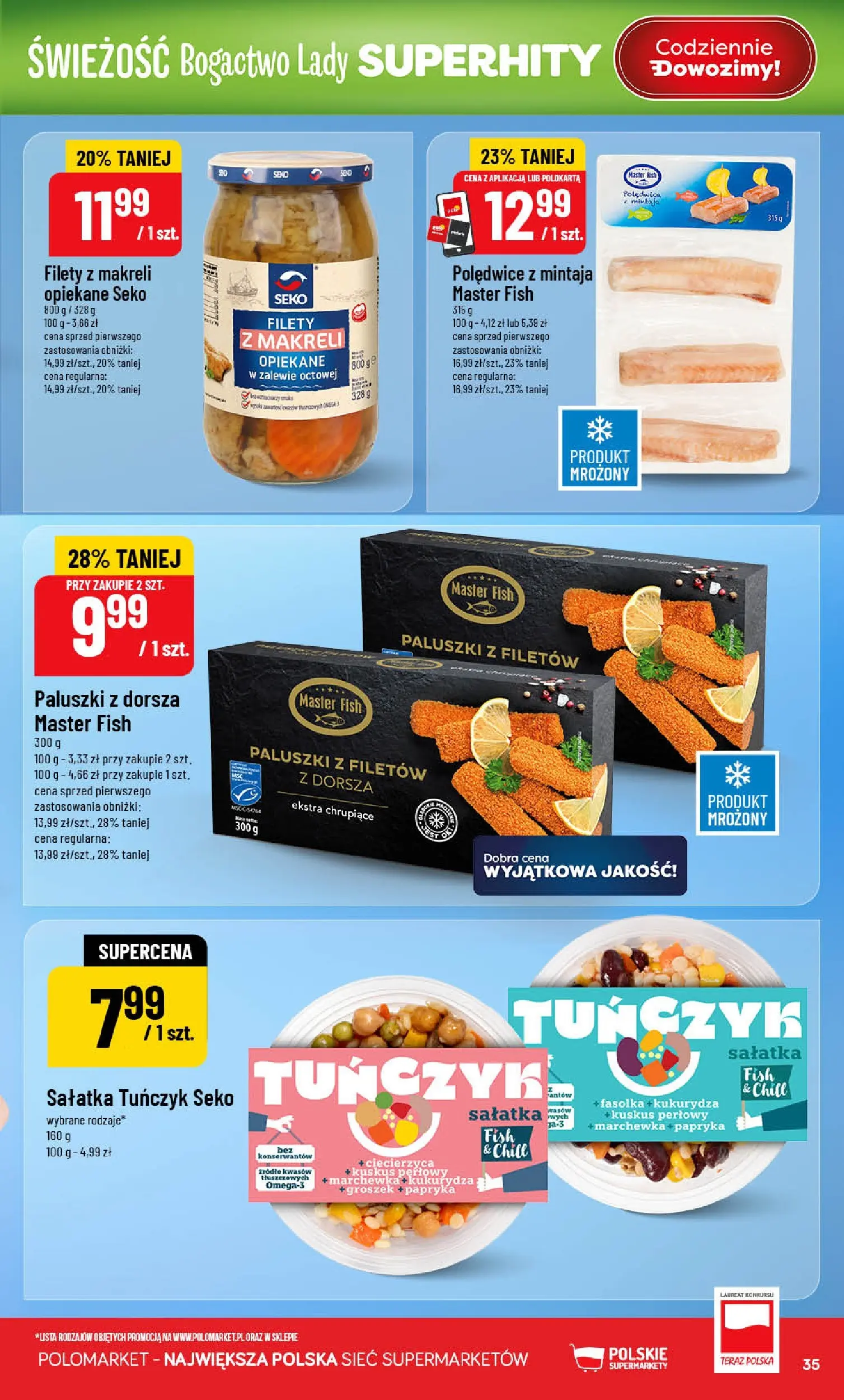 Nowa POLOmarket gazetka od jutra 27.05.2026 | Strona: 35 | Produkty: Kuskus perłowy, Paluszki, Marchewka, Sałatka