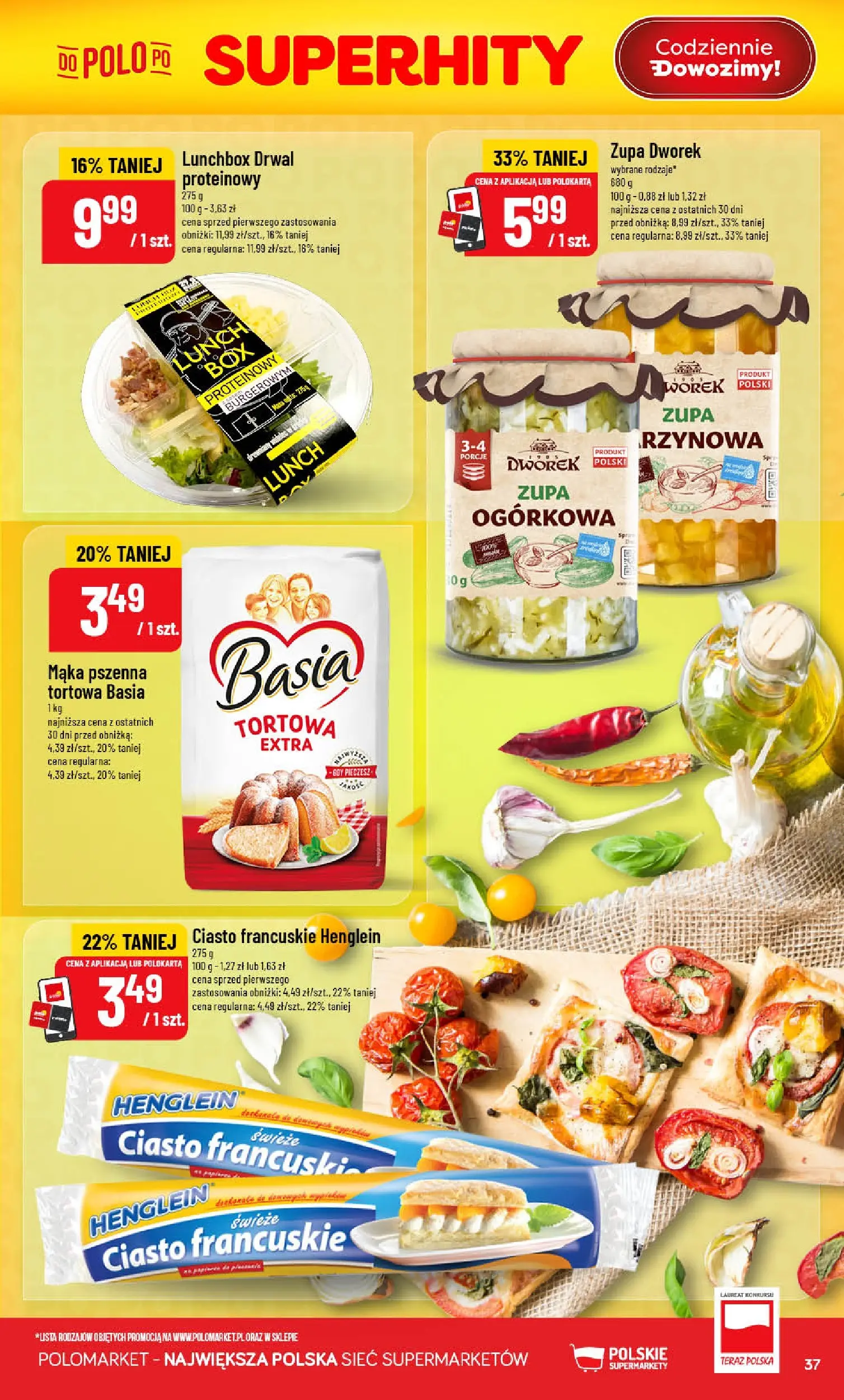 Nowa POLOmarket gazetka od jutra 27.05.2026 | Strona: 37 | Produkty: Ciasto francuskie, Ciasto, Zupa