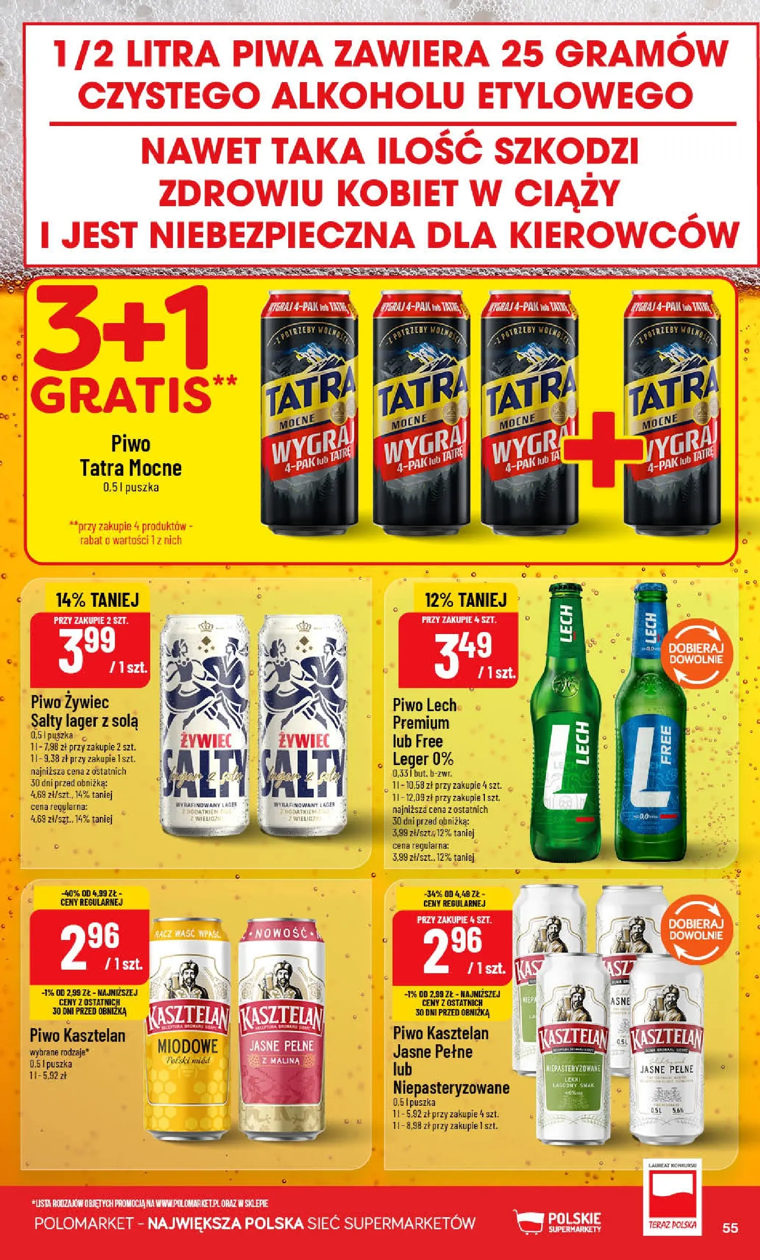 Nowa POLOmarket gazetka od jutra 27.05.2026 | Strona: 55 | Produkty: Malina, Piwo