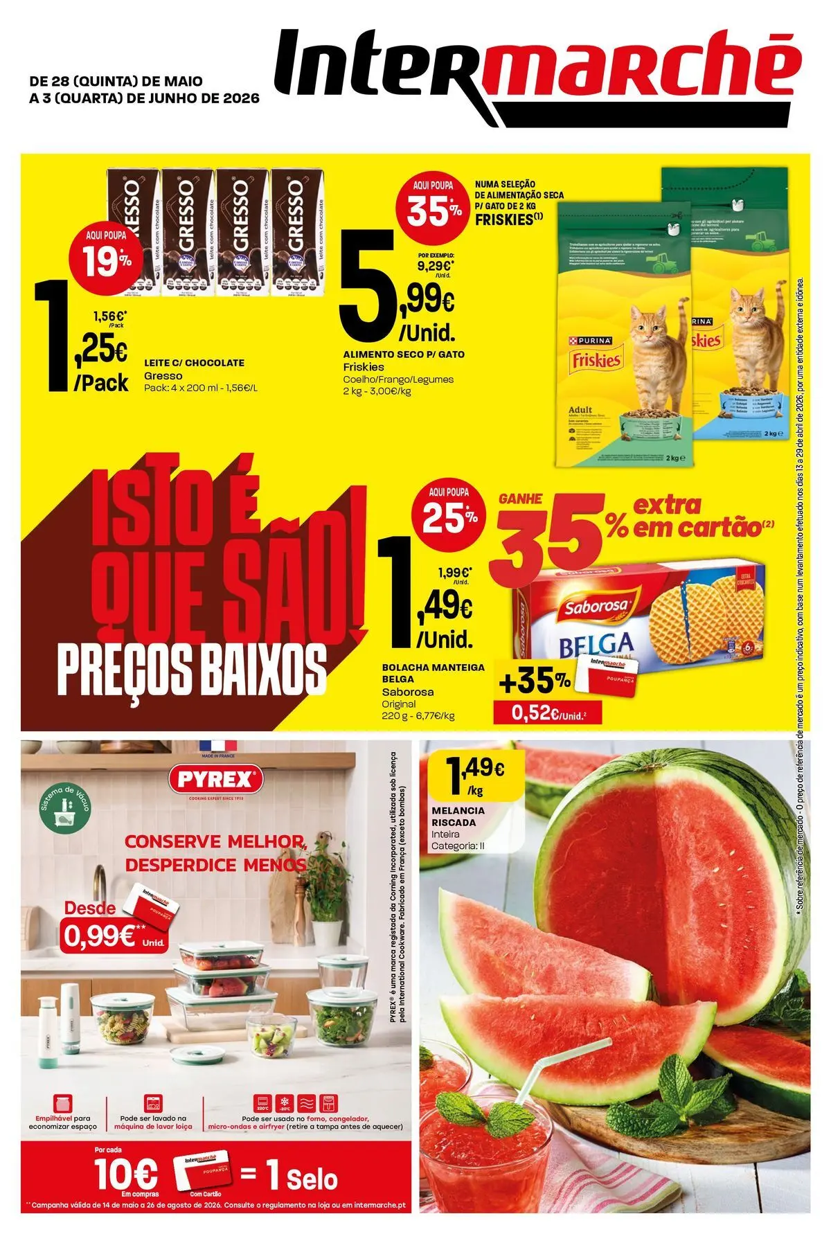 Intermarché - Intermarché » de 28/05/2026 - 03/06/2026 | Página: 1 | Produtos: Base, Microondas, Leite, Manteiga