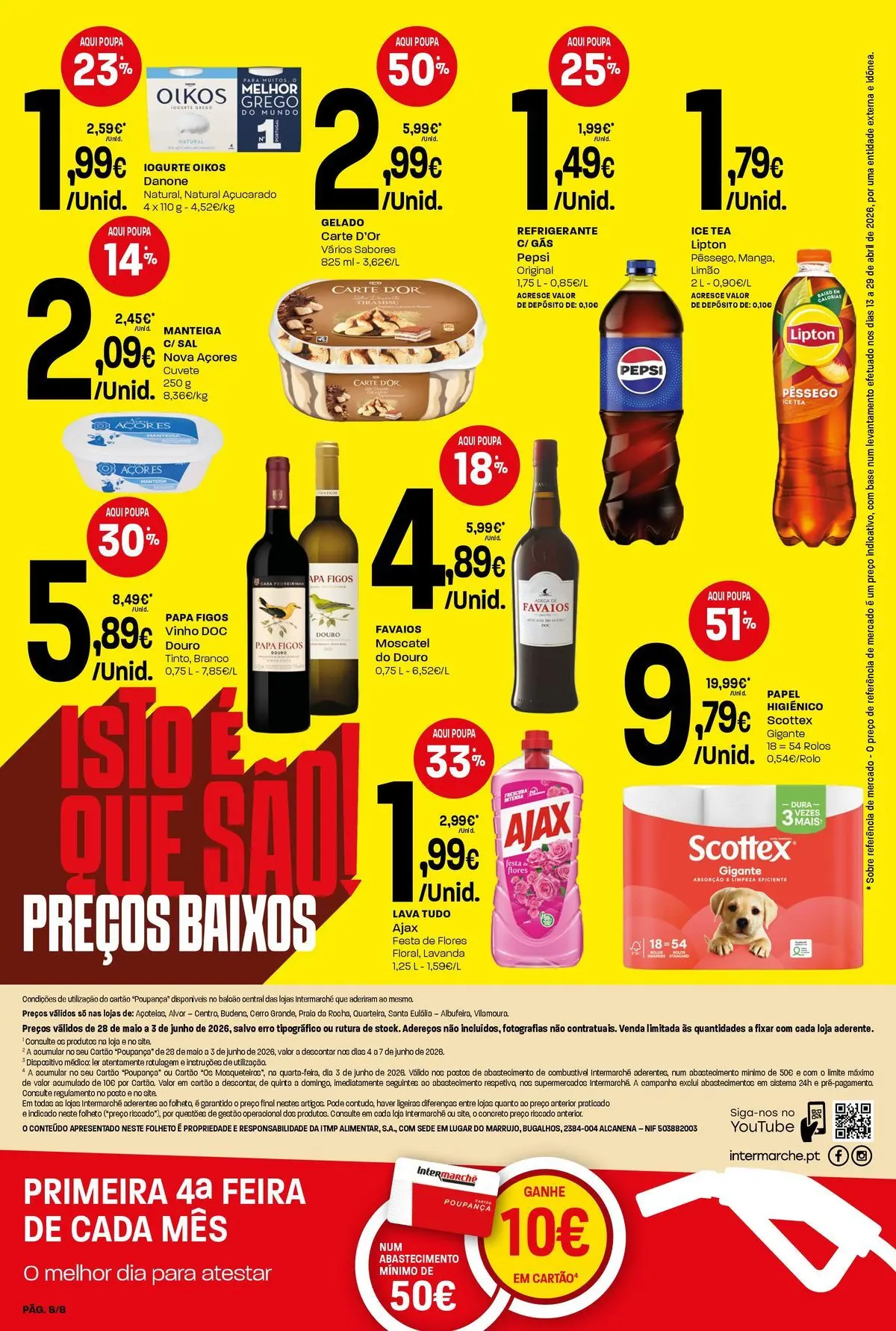 Intermarché - Intermarché » de 28/05/2026 - 03/06/2026 | Página: 8 | Produtos: Refrigerante, Flores, Sal, Iogurte